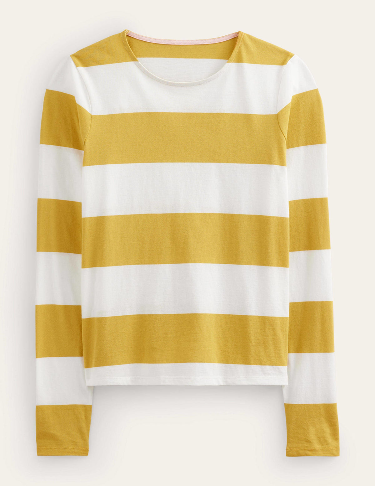 Bea Breton-Shirt mit langen Ärmeln-Naturweiß, Gelb-5