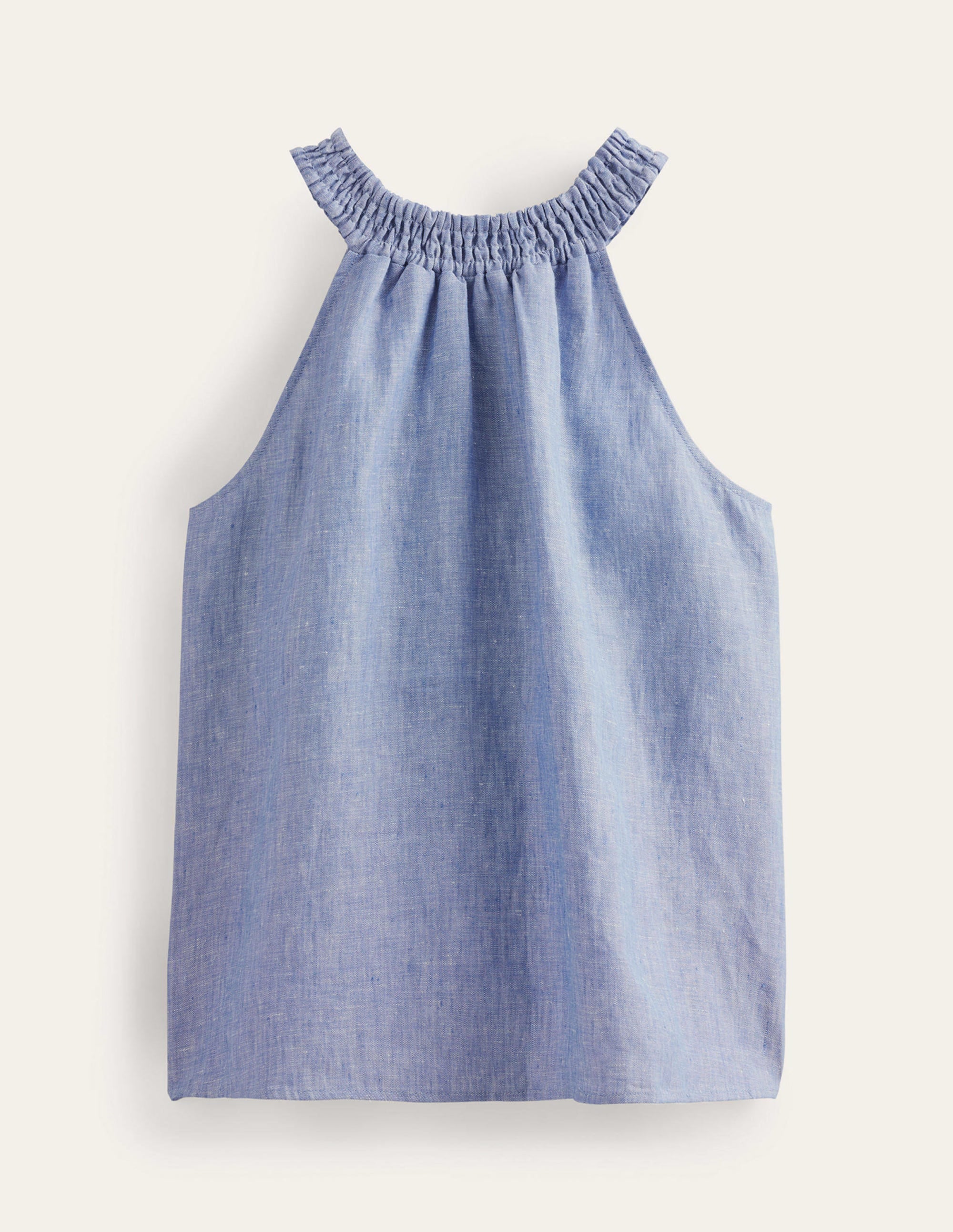 Gesmoktes Neckholder-Oberteil-Faux-Uni - Image 6
