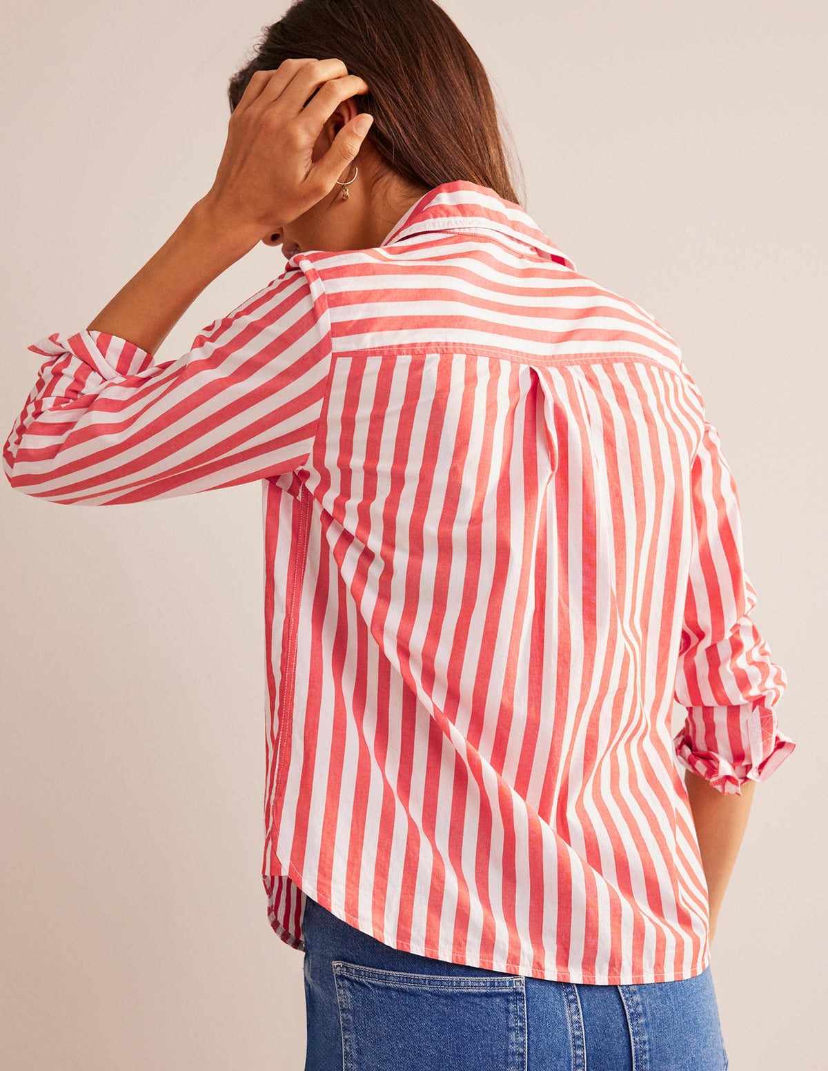 Chemise Sienna en coton-Leuchtend Rote Streifen-3