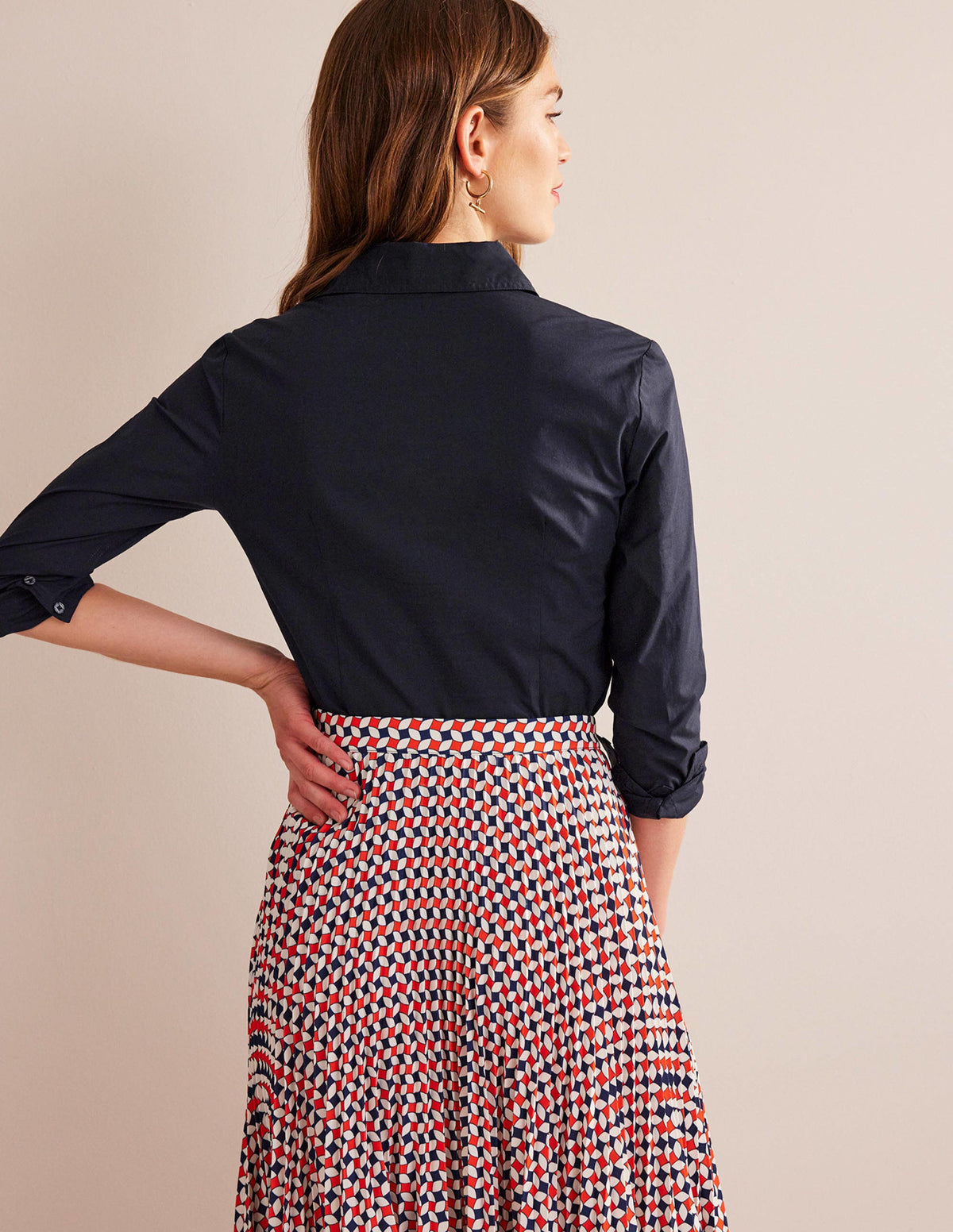 Saskia Stretch-Baumwollhemd-Aqua Marine Marl-3