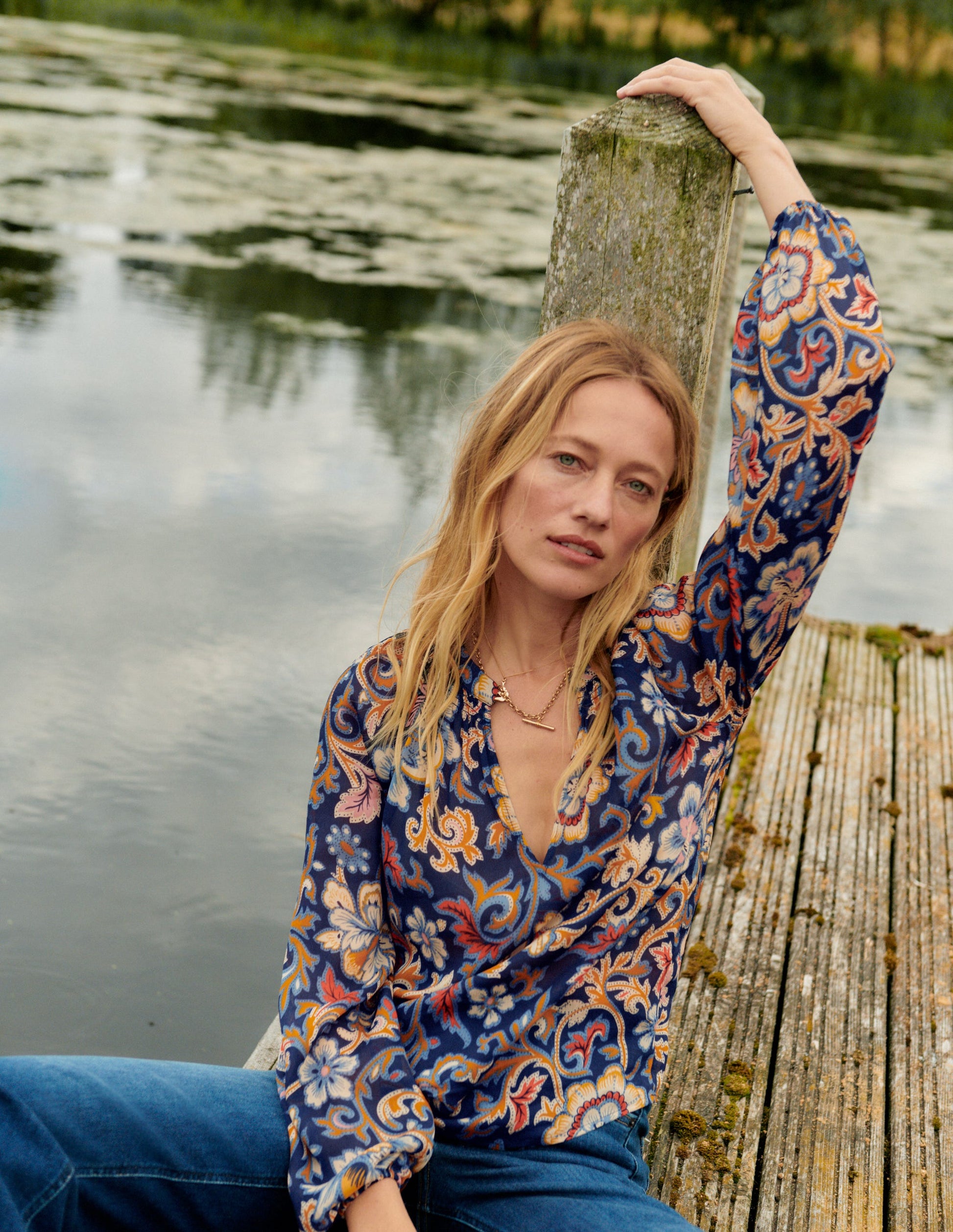 Top Grace-Multi, motif Botanic Lawn-5