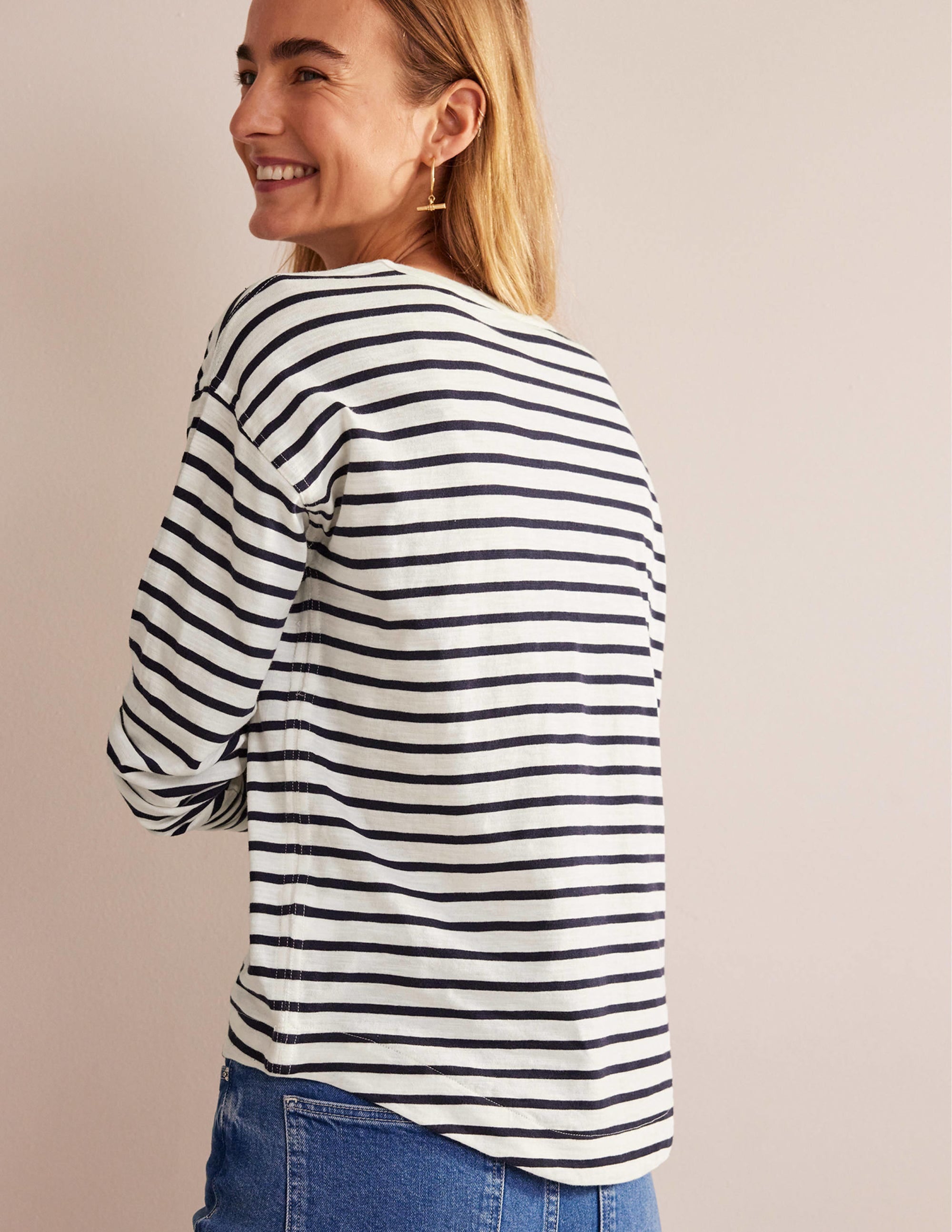 T-shirt Rosie rayé-Ivoire, bleu marine - Image 3