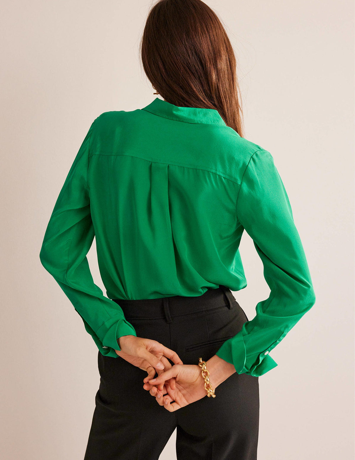 Sienna Seidenhemd-Wiesengrün - Image 3