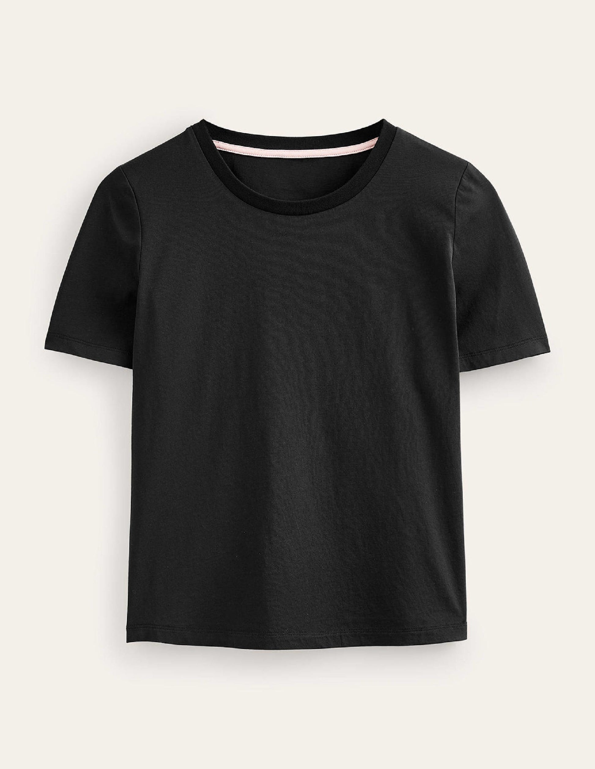 T-shirt col rond 100% coton-Noir-5