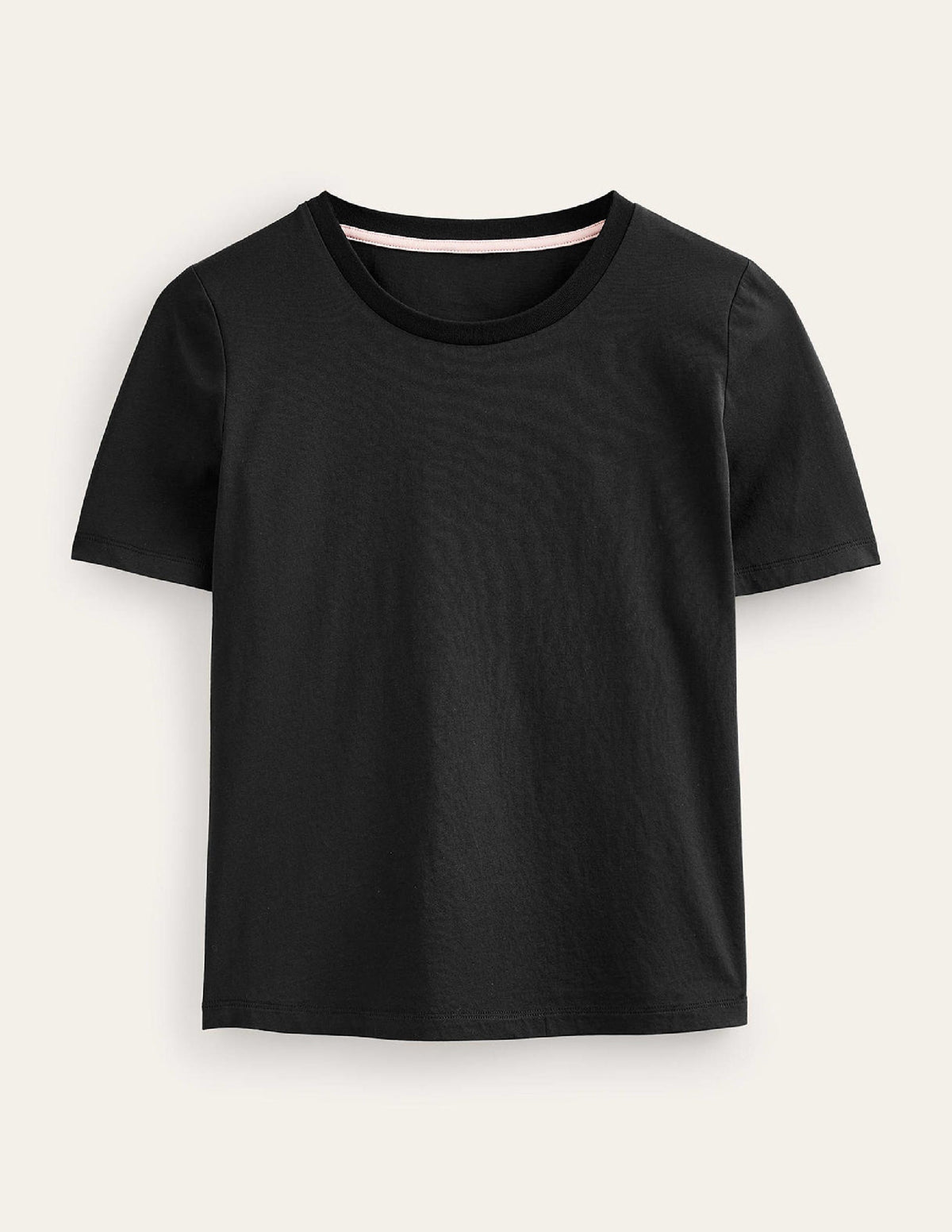 T-shirt col rond 100% coton-Noir - Image 5