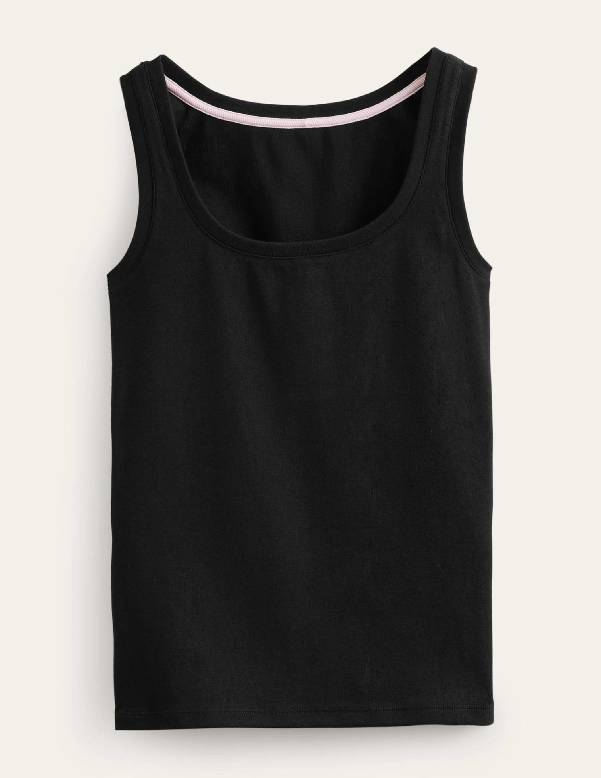 Basic-Top mit tiefem Rundhalsausschnitt-Schwarz - Image 5