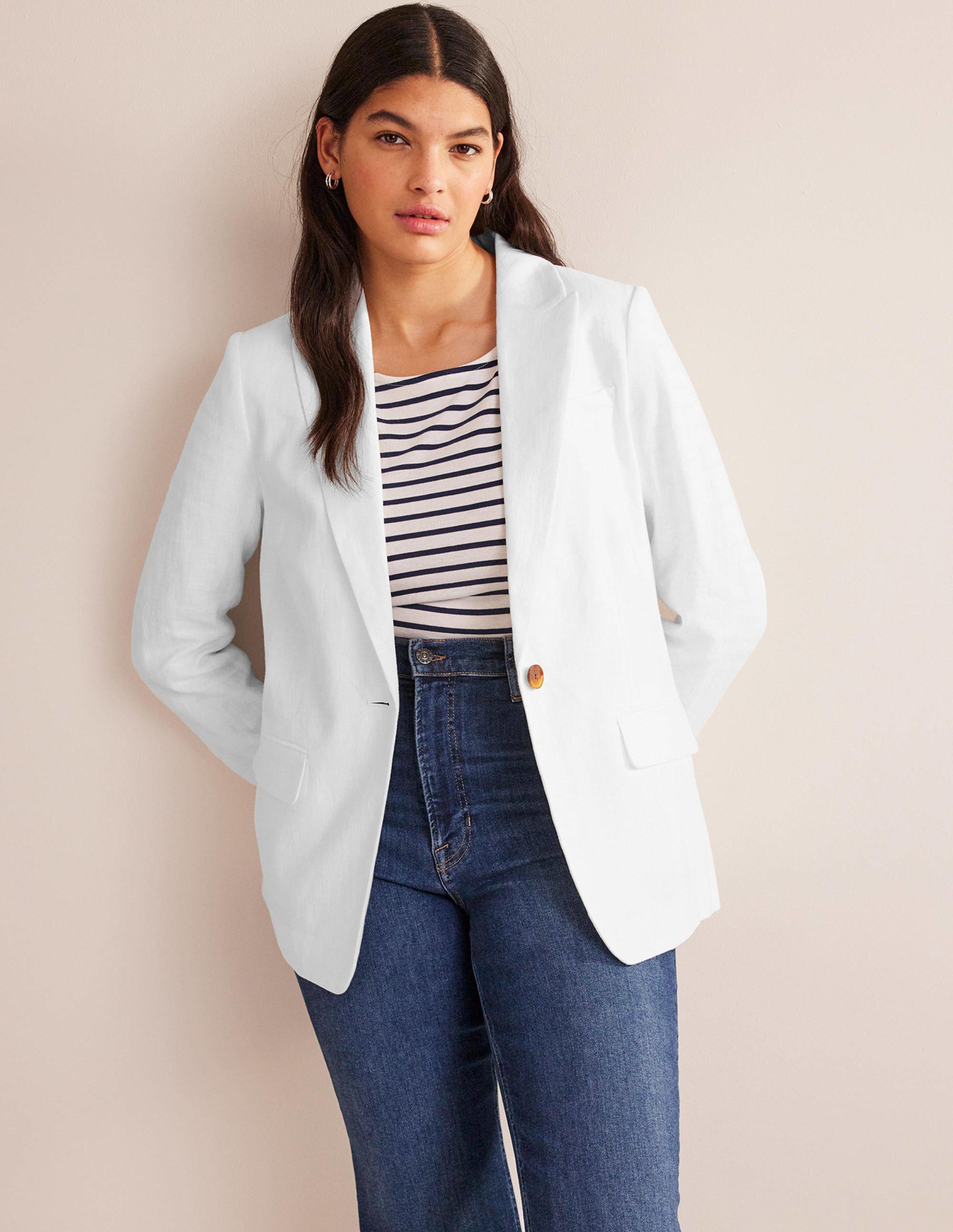 Cambridge Leinenblazer-Weiß - Image 1