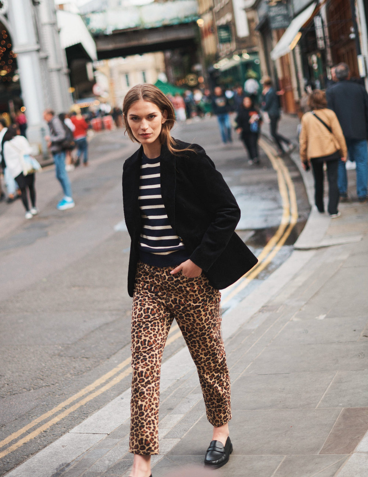 Marylebone Cord Blazer-Black - Image 6