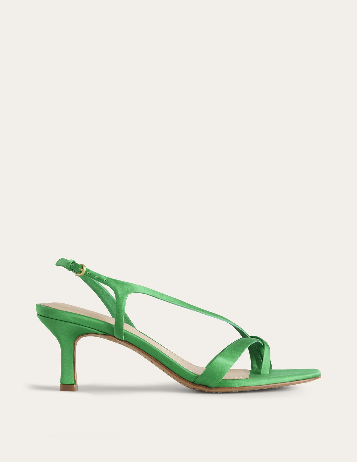 Satin-Sandalen mit niedrigem Absatz-Paprikagrün - Image 2