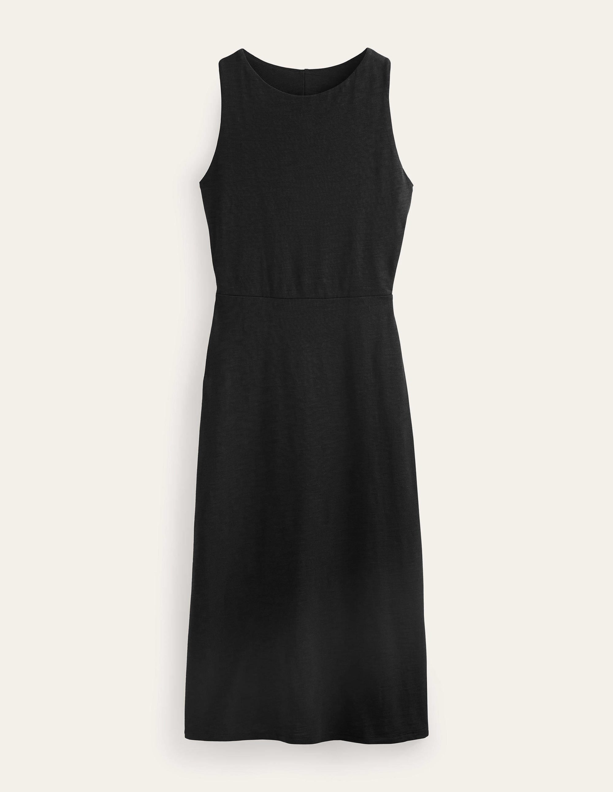 Robe colonne longueur midi en jersey-Noir - Image 5