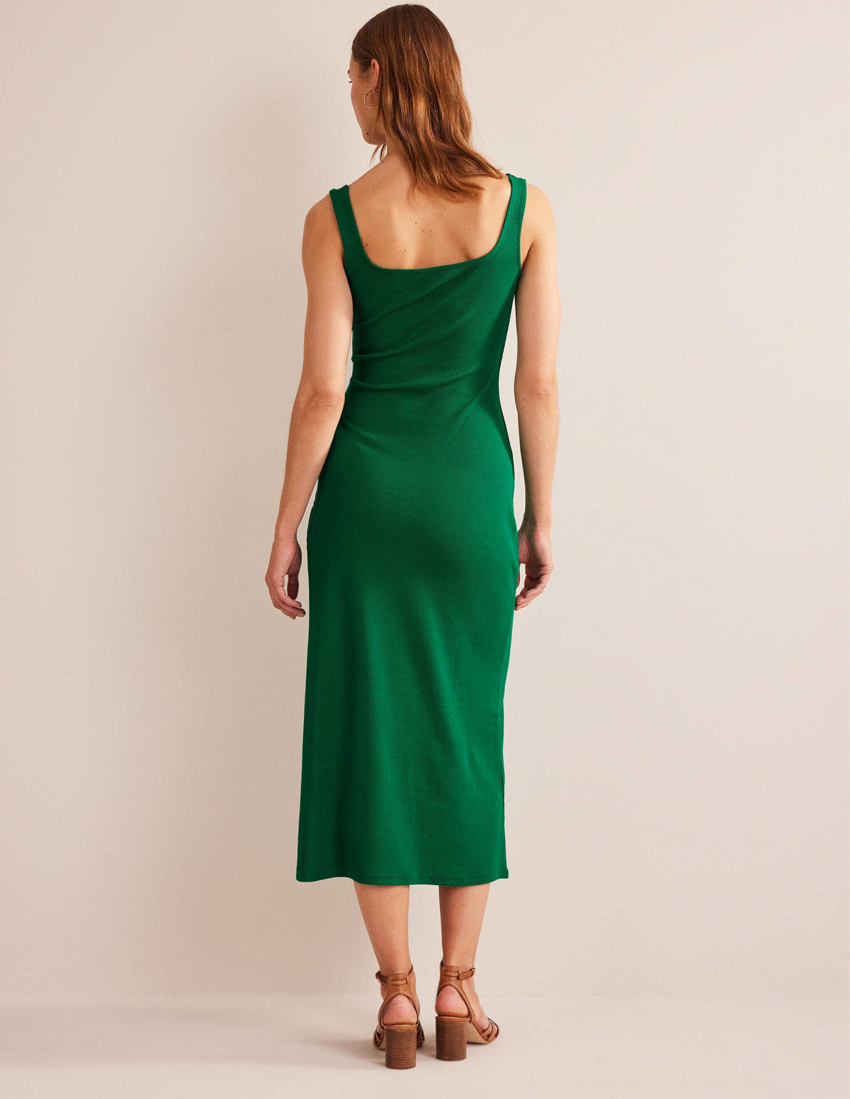 Geripptes Träger-Maxikleid aus Jersey-Helles Smaragdgrün - Image 3