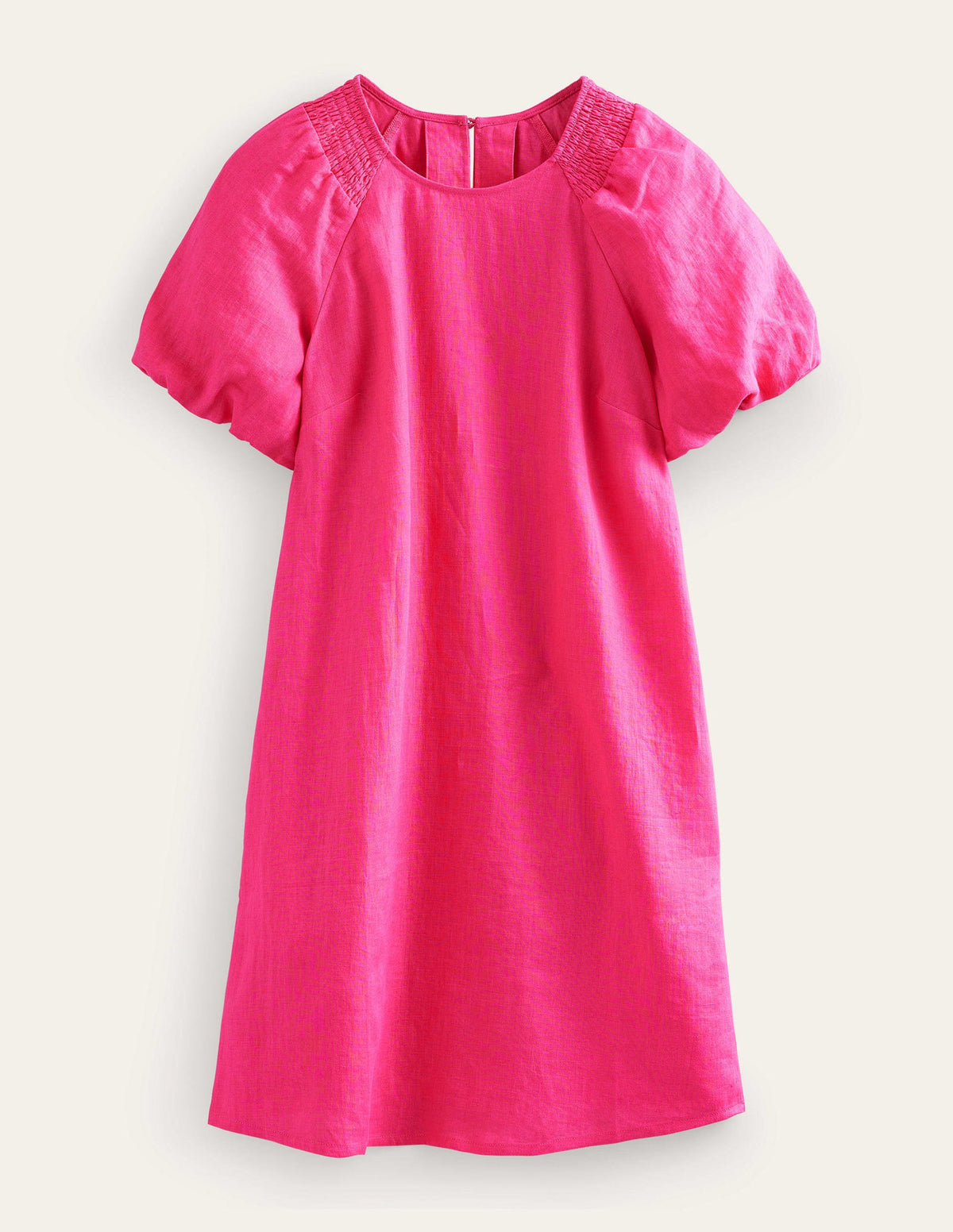 Leinen-Minikleid mit Ärmeldetail-Festivalrosa - Image 6