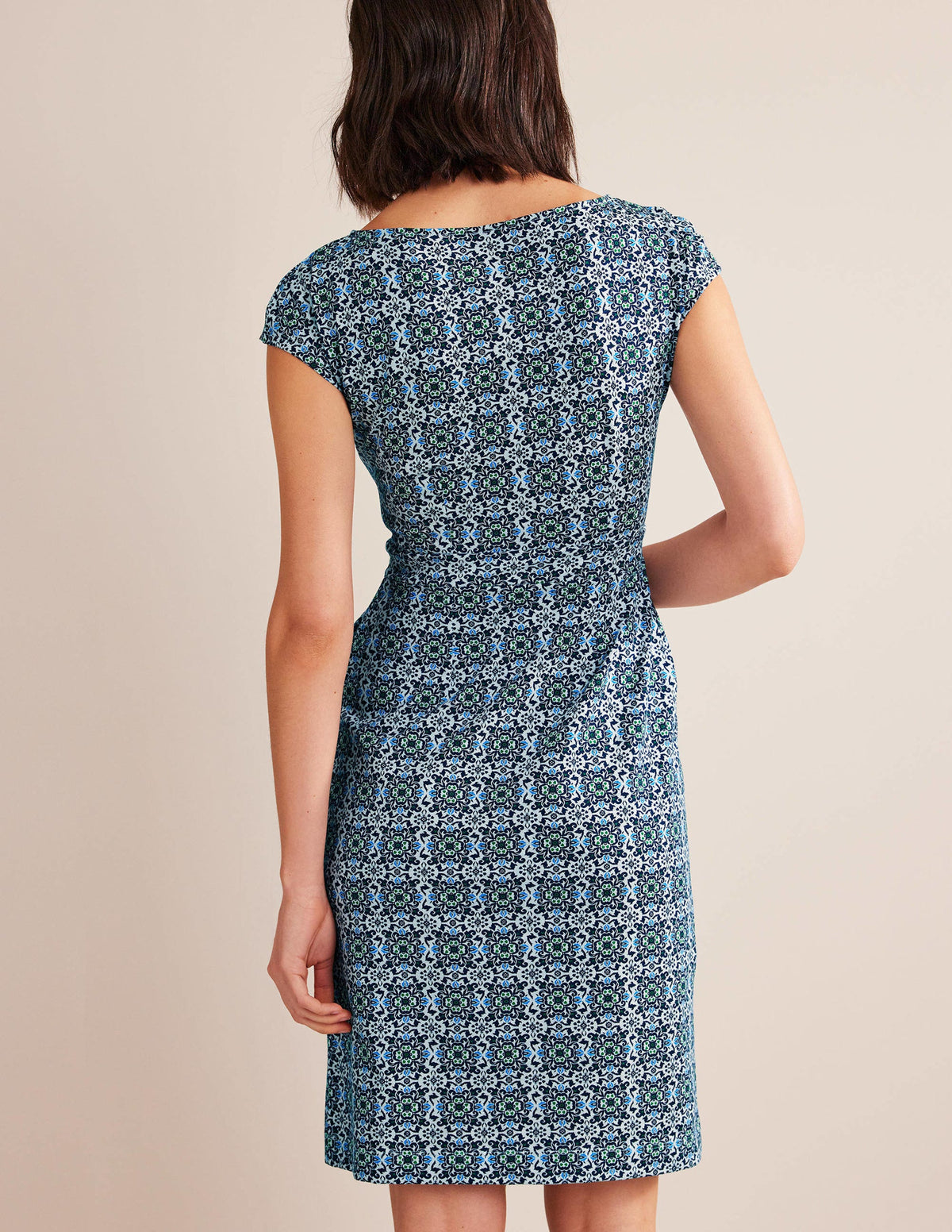 Florrie Jersey Dress-French Navy, Opulent Pome - Image 3