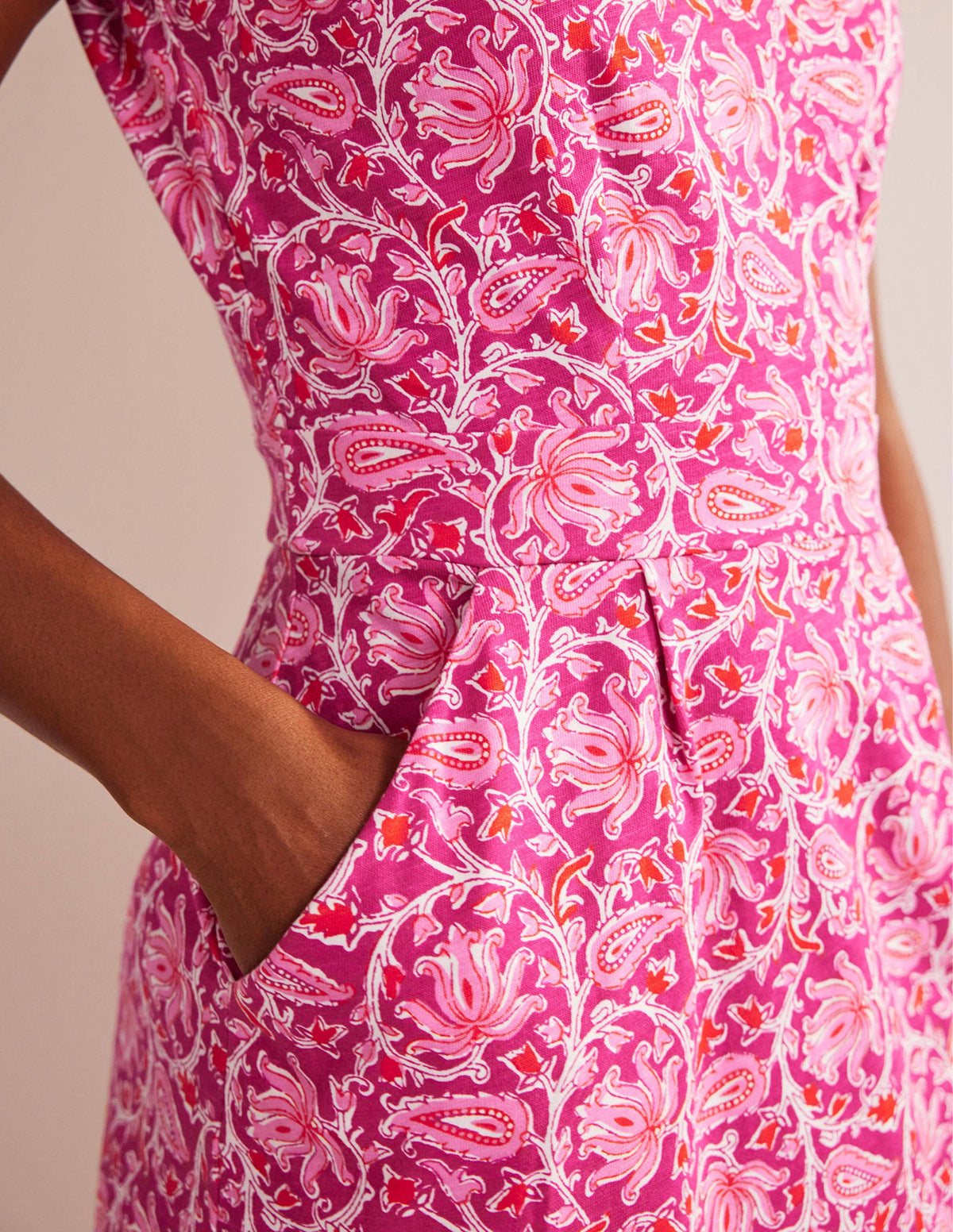 Florrie Jerseykleid-Himbeerrot, Weinreben - Image 2