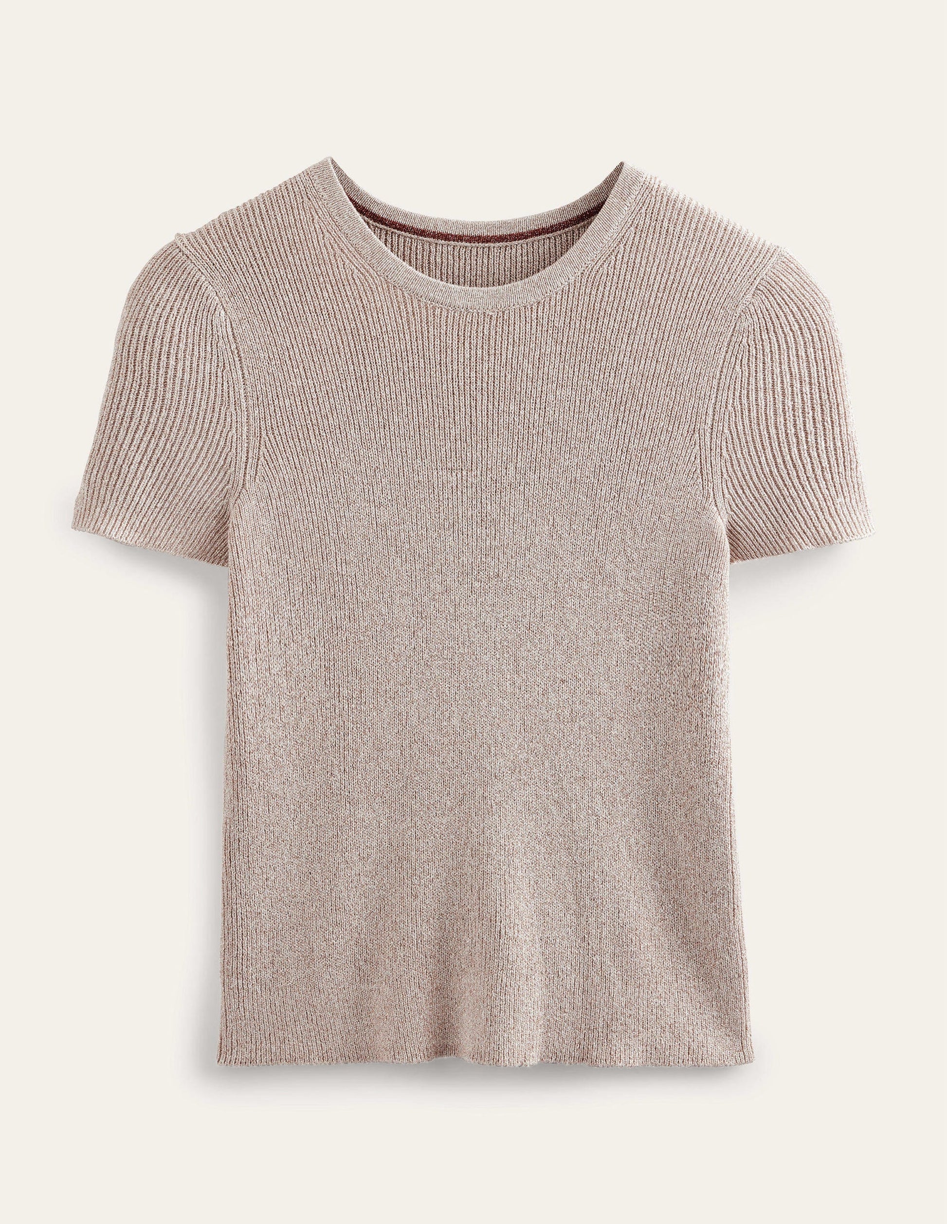 T-shirt court en maille étincelante-Étincelle corde-6
