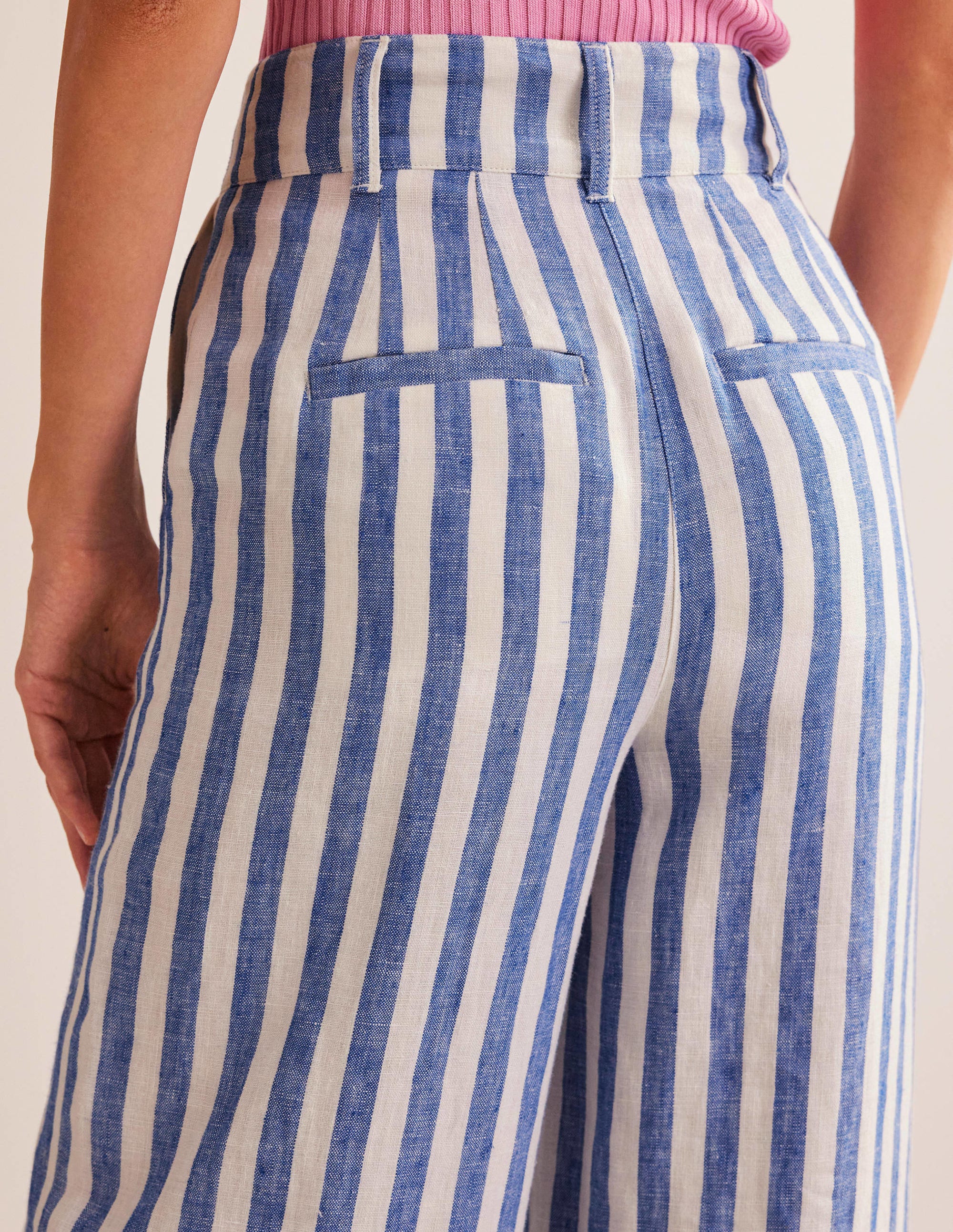 Highbury Linen Trousers-Stripe - Image 2