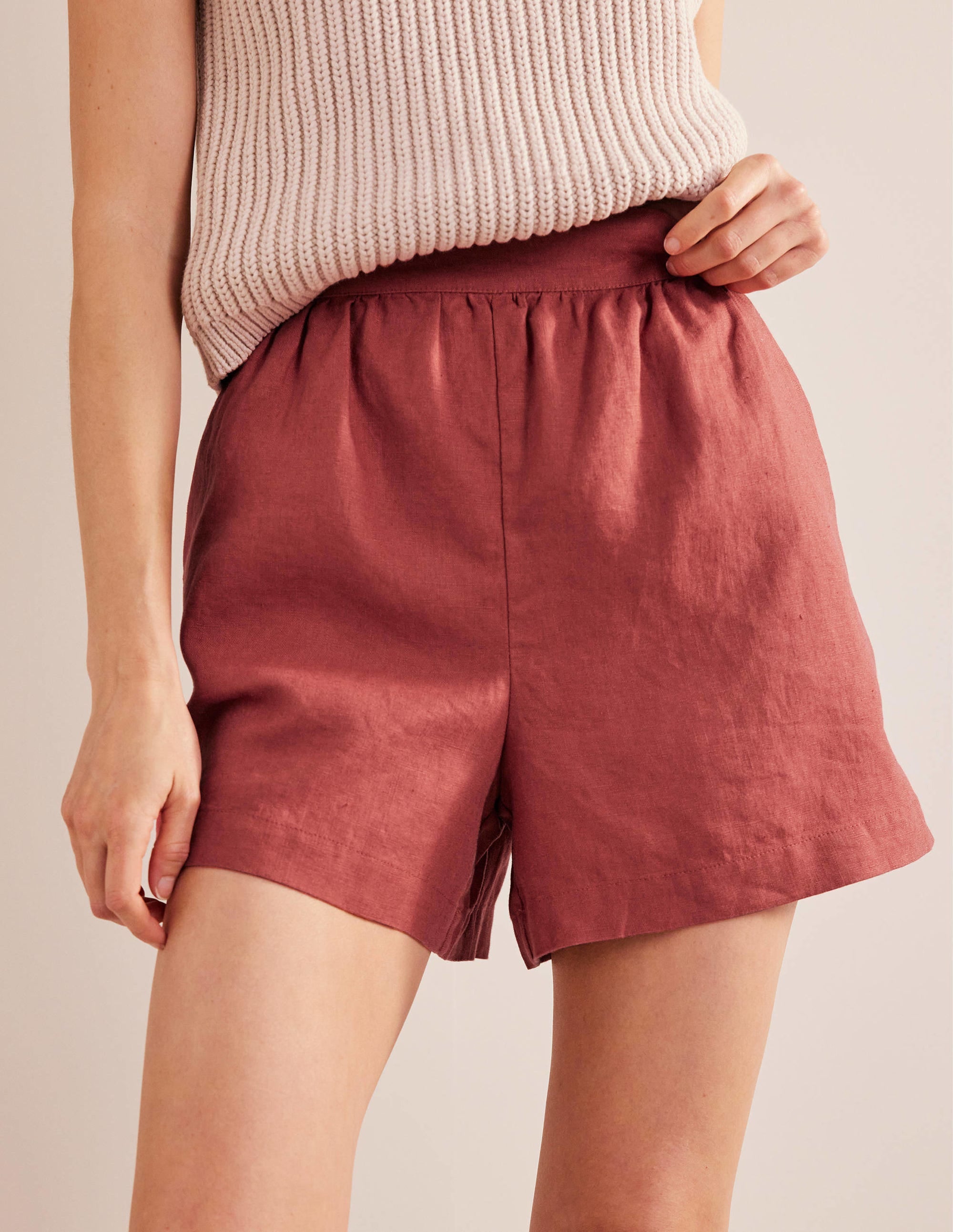Short en lin à enfiler-Renard - Image 4