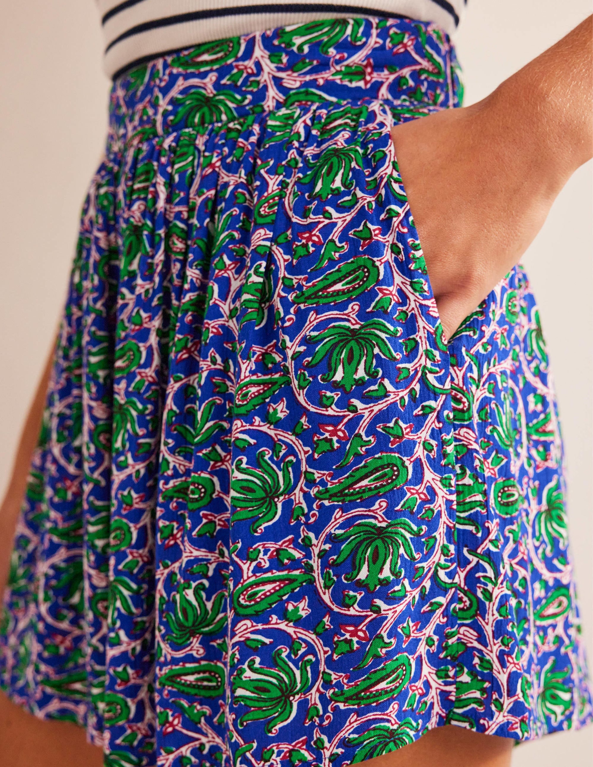 Knittershorts-Blaue Welle, Weinrebe - Image 2
