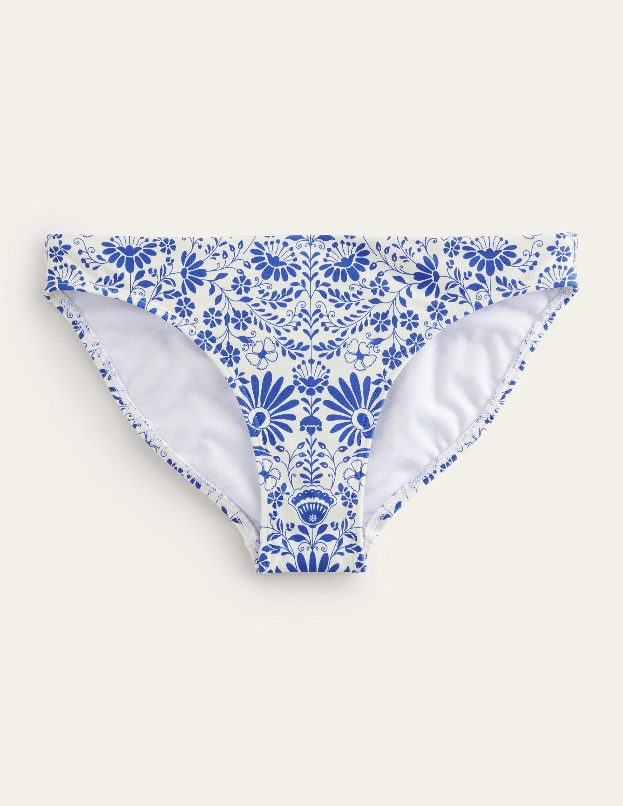 Klassische Bikinihose-Naturweiß, Seeblau Gardenien - Image 5