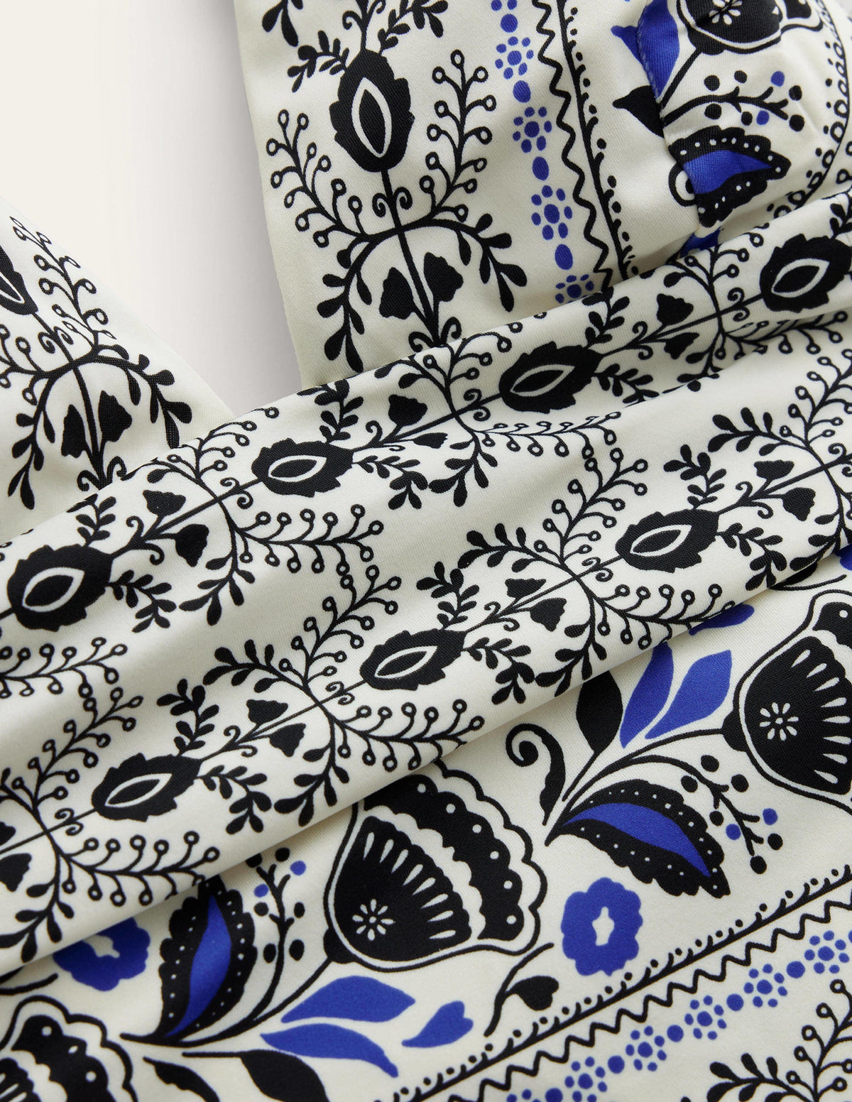 Neckholder-Badeanzug mit Schleife-Naturweiß, Milos-Blüten - Image 6