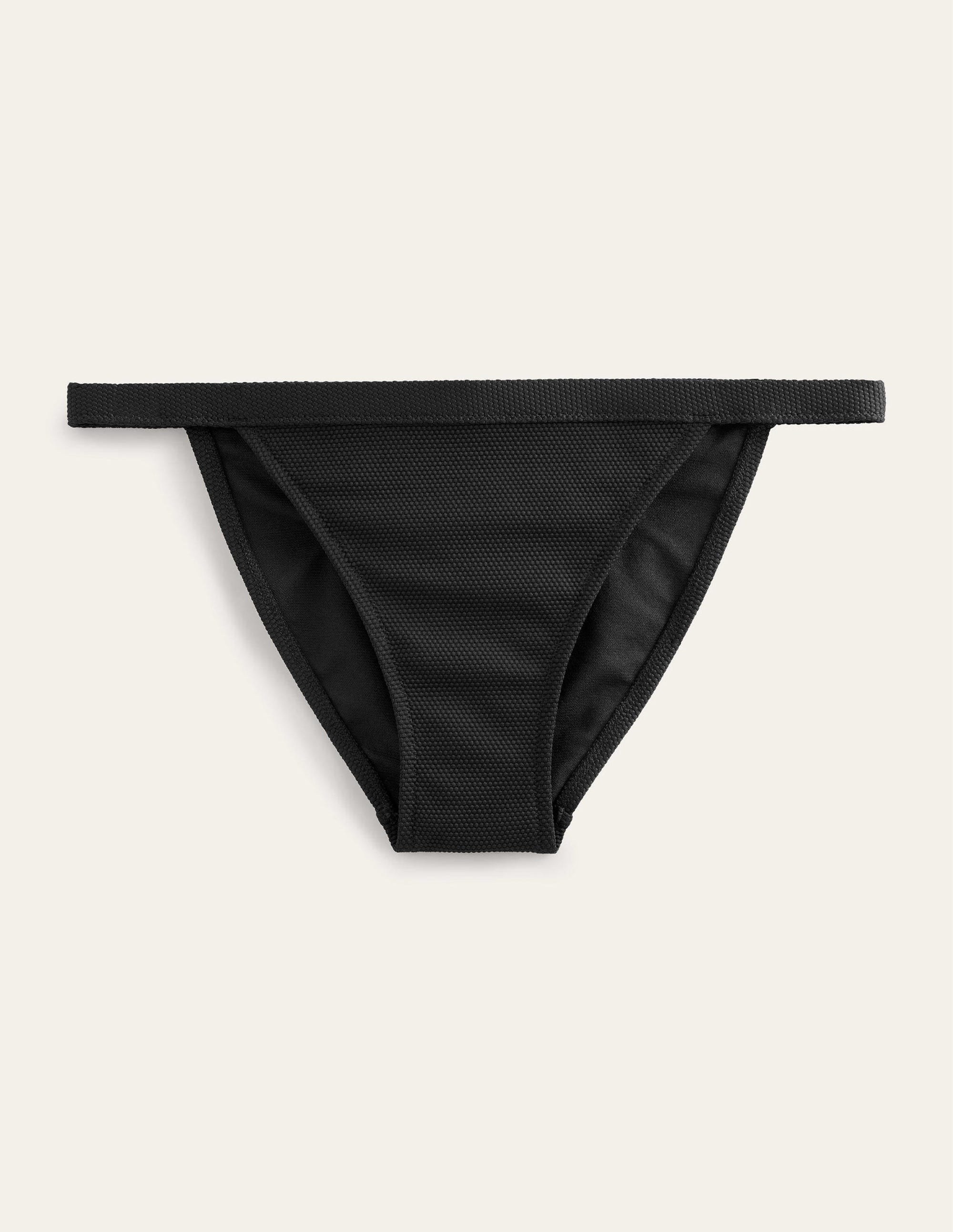 Texture Tanga Bikini Bottoms-Black, Honeycomb Texture - Image 5