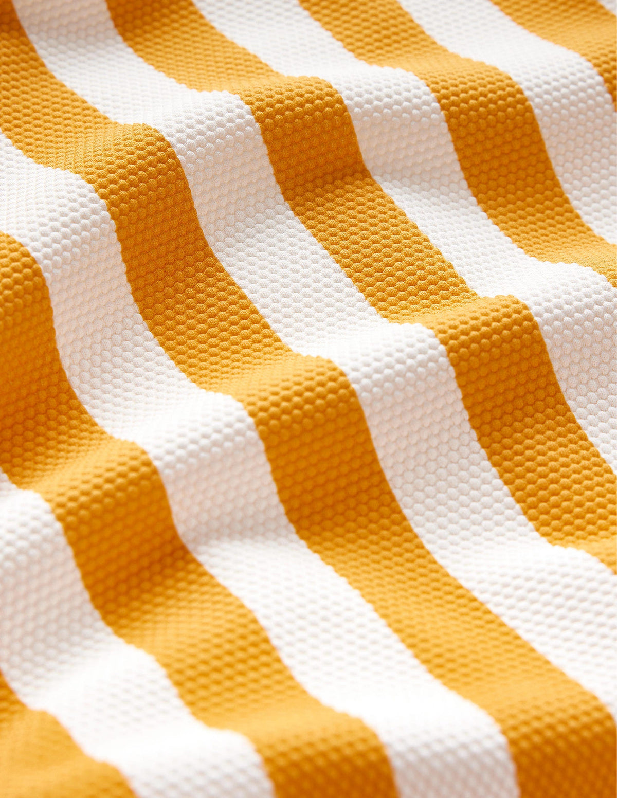 Maillot de bain à fines bretelles-Jaune gingembre, rayé ivoire-6