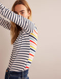 Ella Breton-Shirt mit langen Ärmeln-Regenbogen Bunt Gestreift