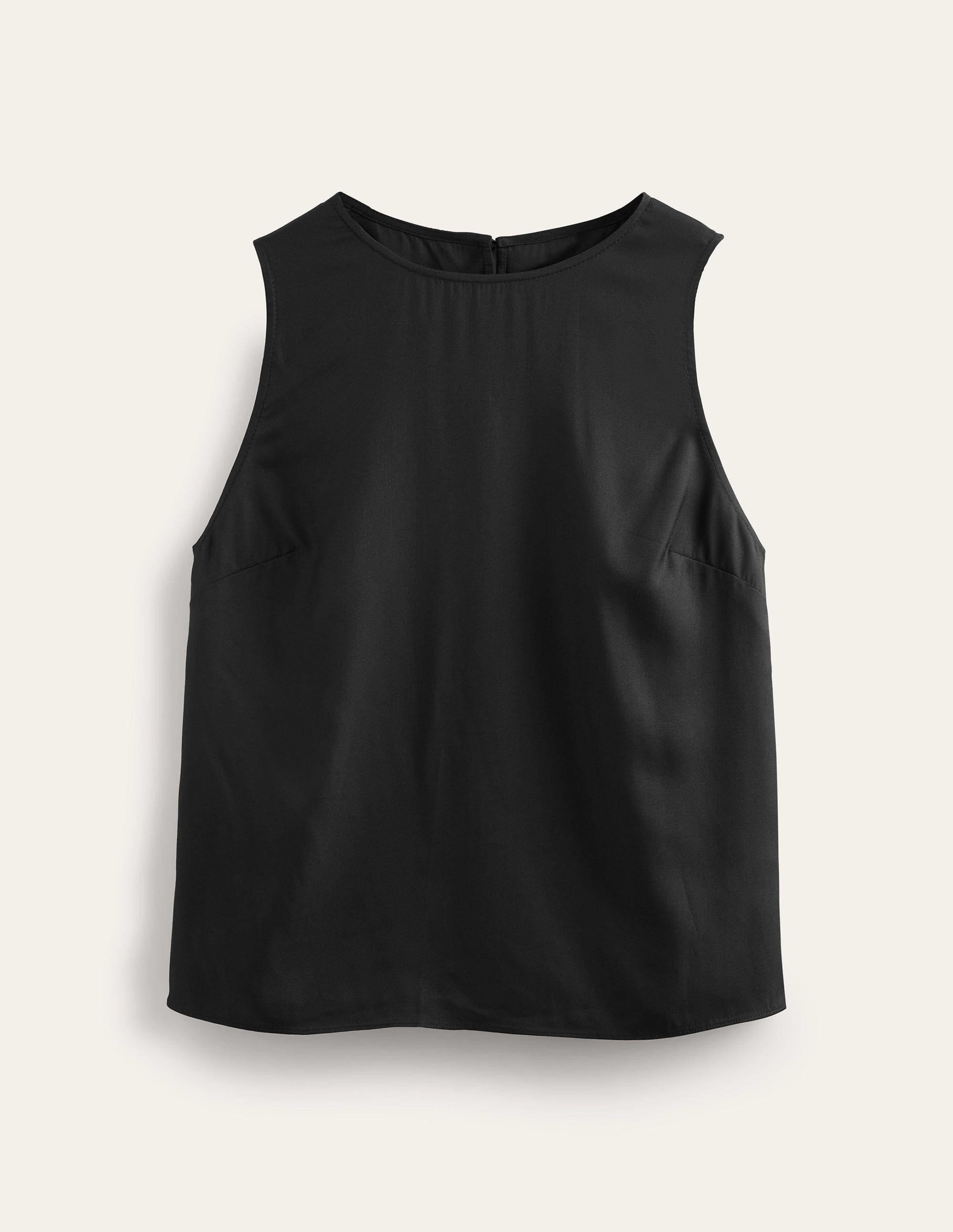 Silk Blend Shell Top-Black - Image 5