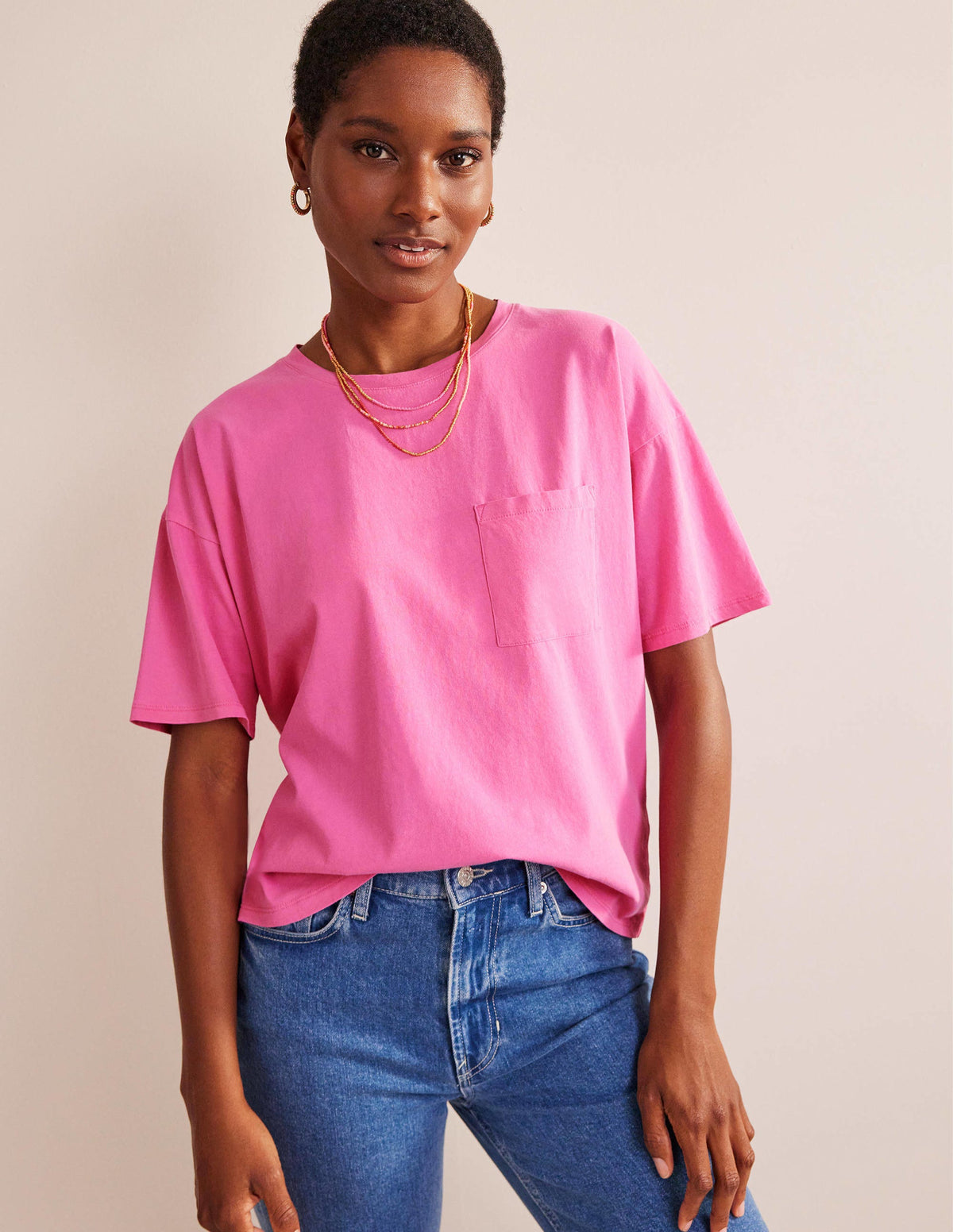 Vorgewaschenes Oversize-T-Shirt-Pflaumenblüte - Image 1