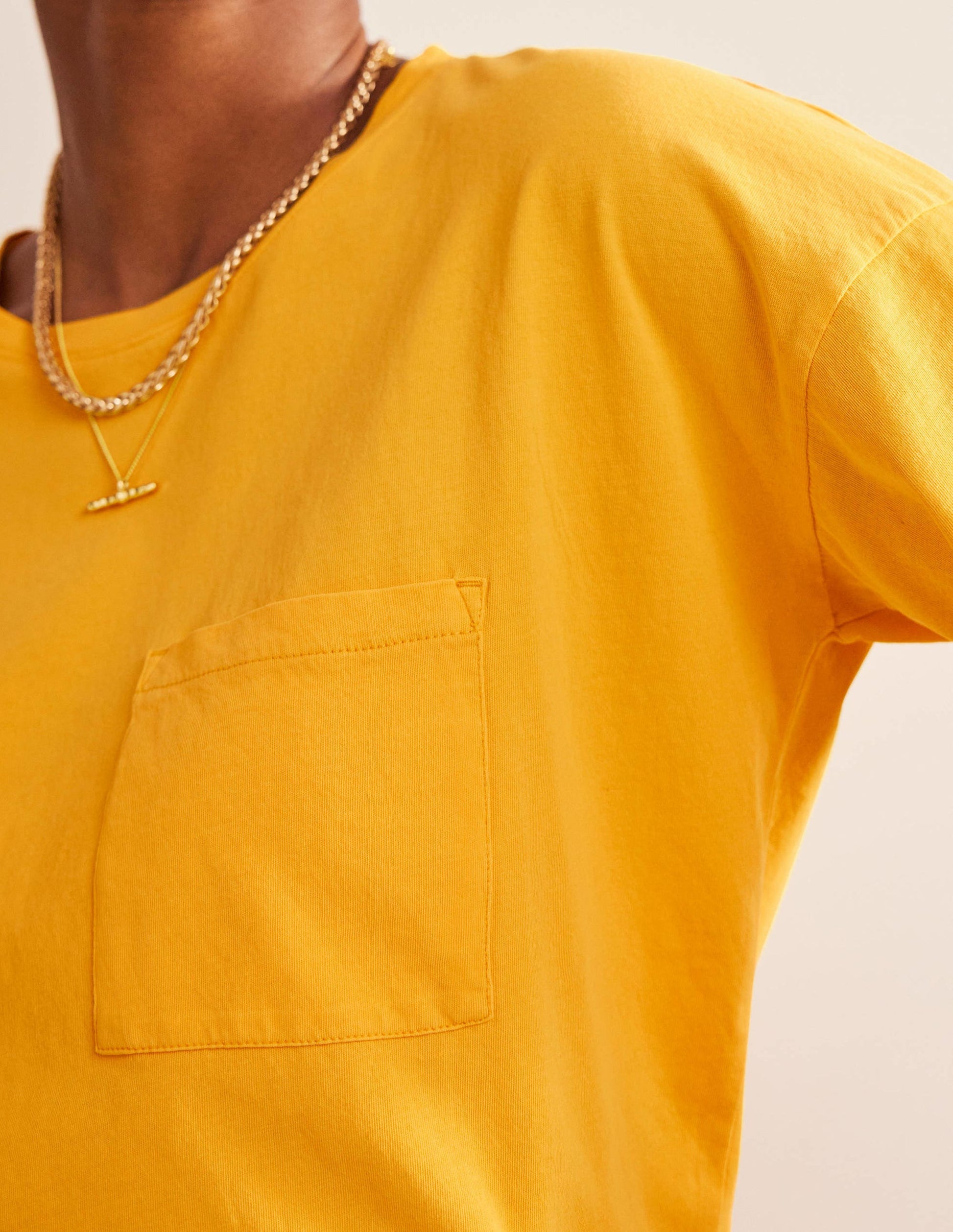 Vorgewaschenes Oversize-T-Shirt-Ringelblumengelb-2