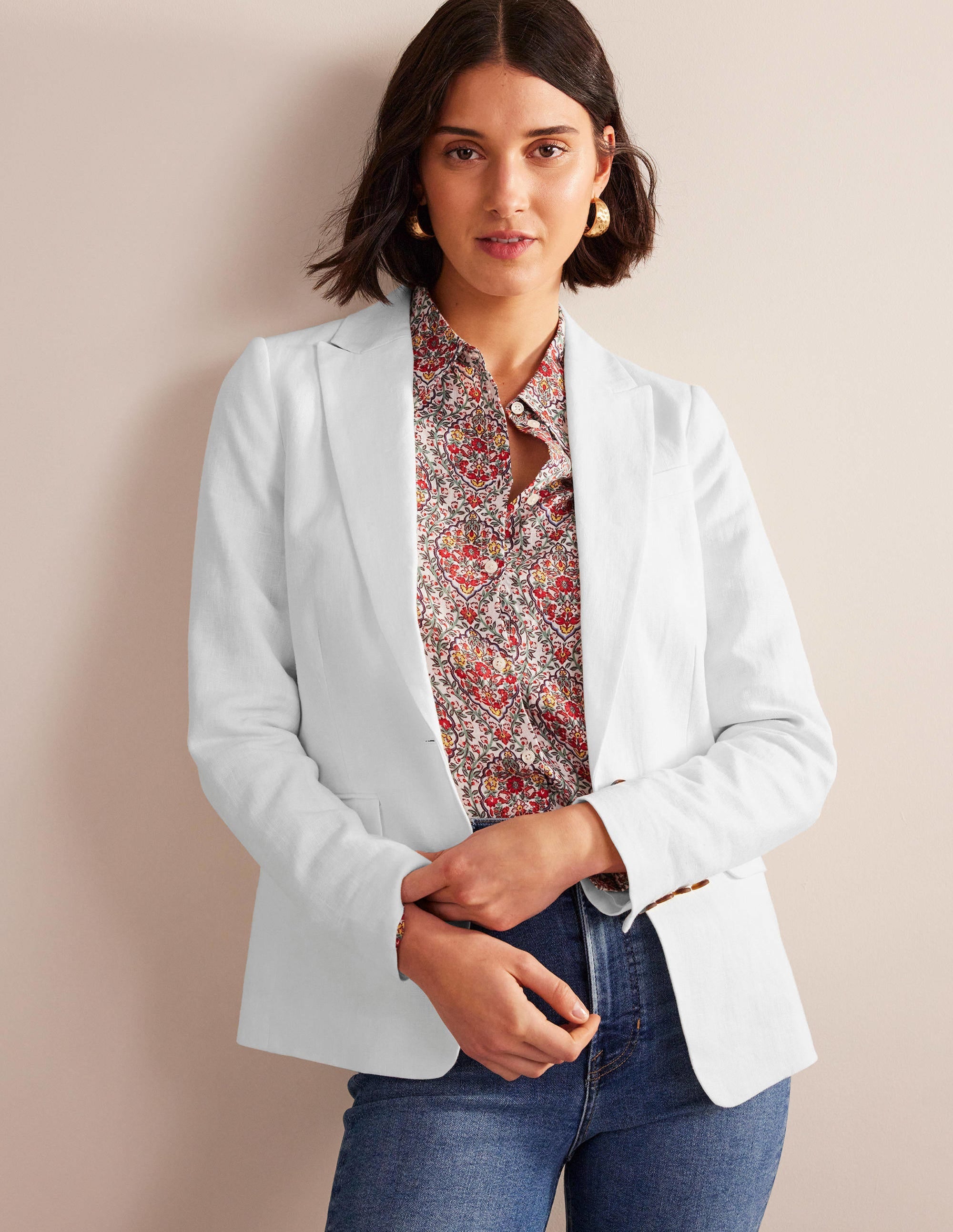 Cambridge Leinenblazer-Weiß - Image 3