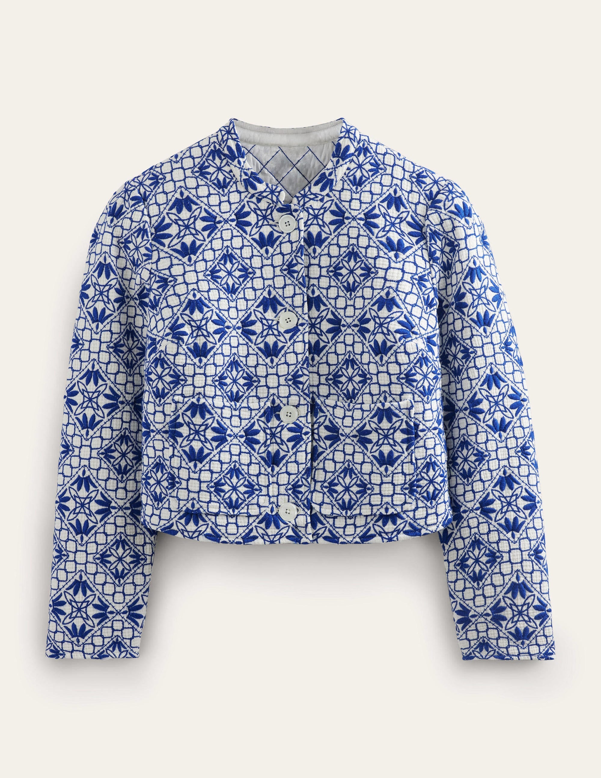 Jacke mit Stickerei-Blau, Stickerei - Image 6