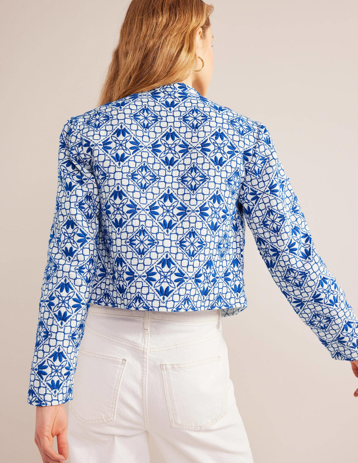 Jacke mit Stickerei-Blau, Stickerei - Image 3