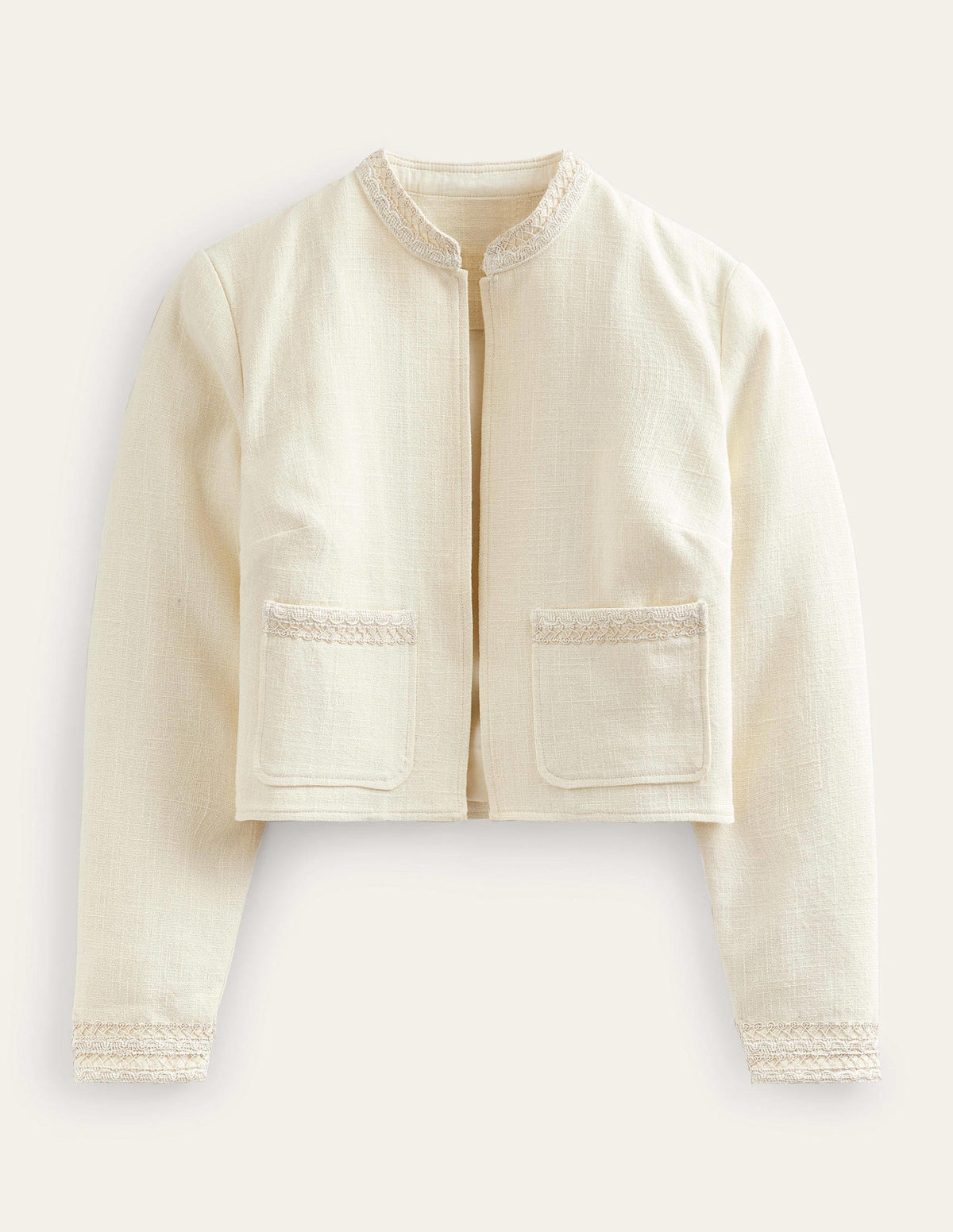 Kurze Baumwolljacke-Naturweiß-5