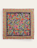 Carré de soie-Multi, motif Carnation Bloom