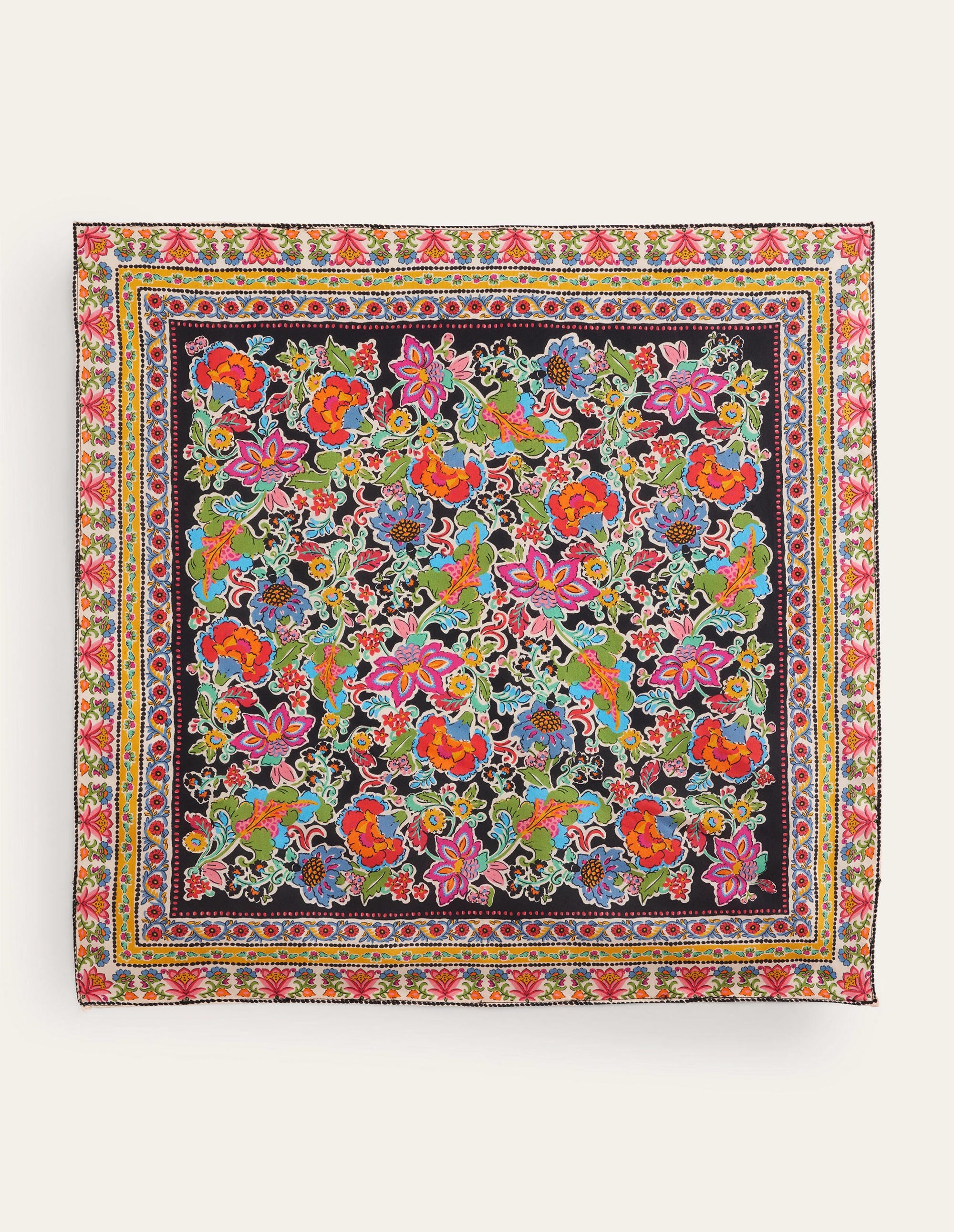 Carré de soie-Multi, motif Carnation Bloom - Image 1