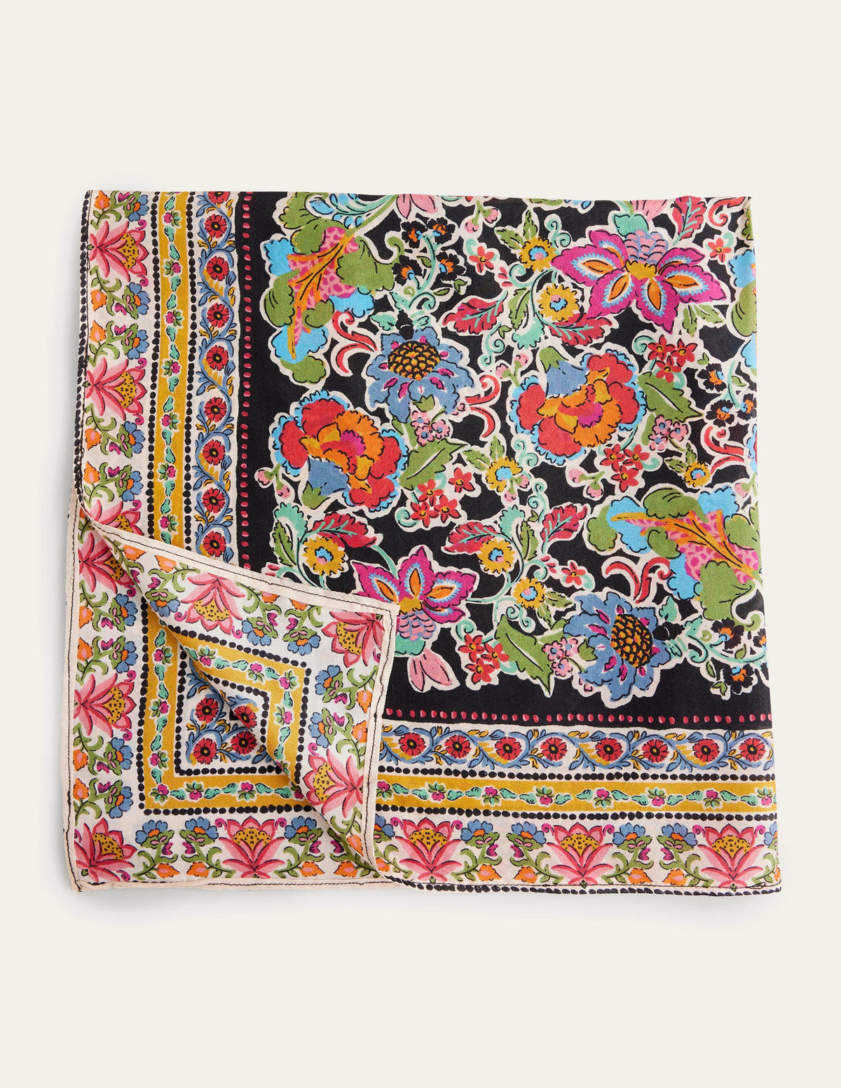 Carré de soie-Multi, motif Carnation Bloom - Image 2