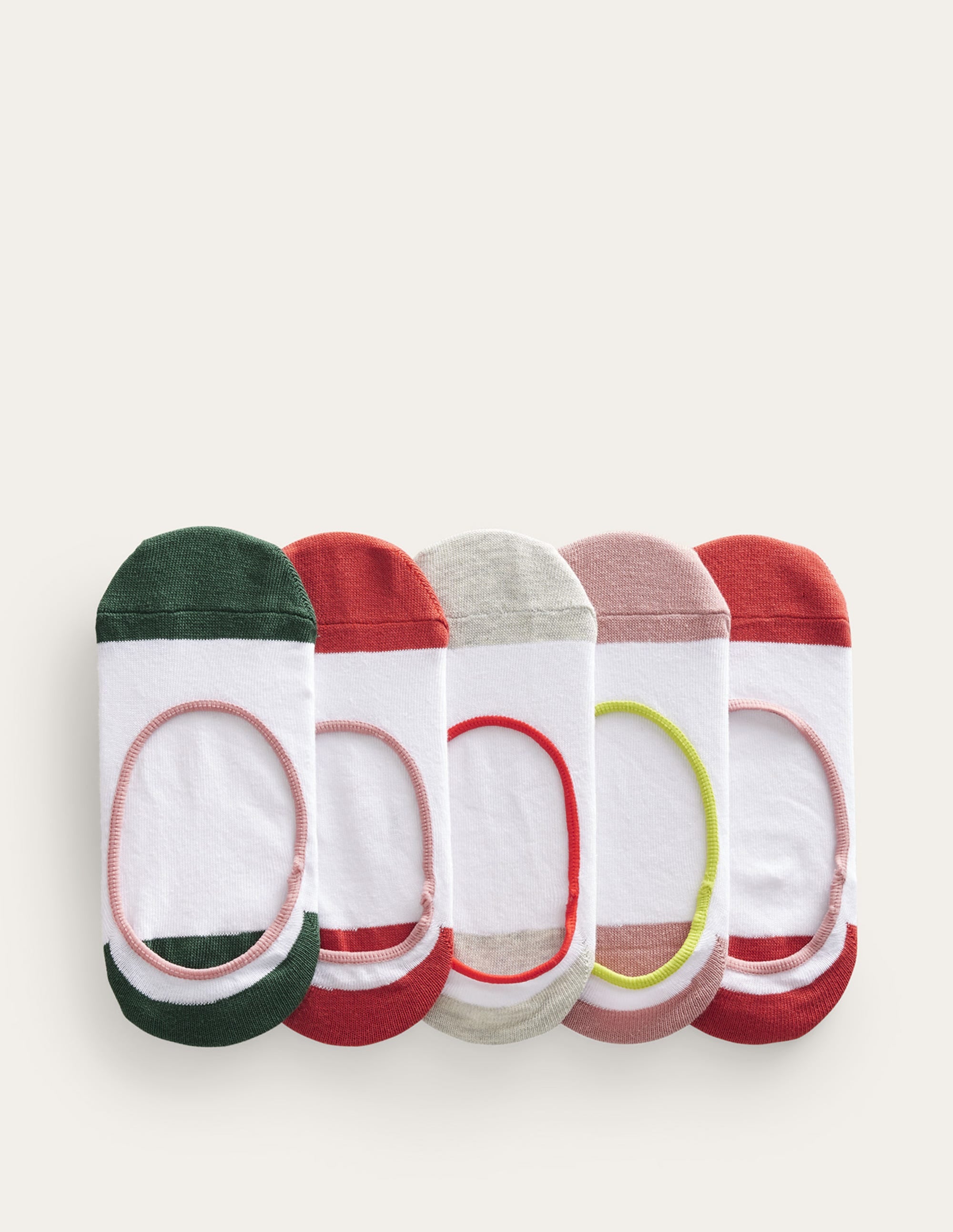 Füßlinge im 5er-Pack-Pastelltöne, Blockfarben - Image 1
