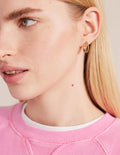 Small Double Hoop Earrings-Gold