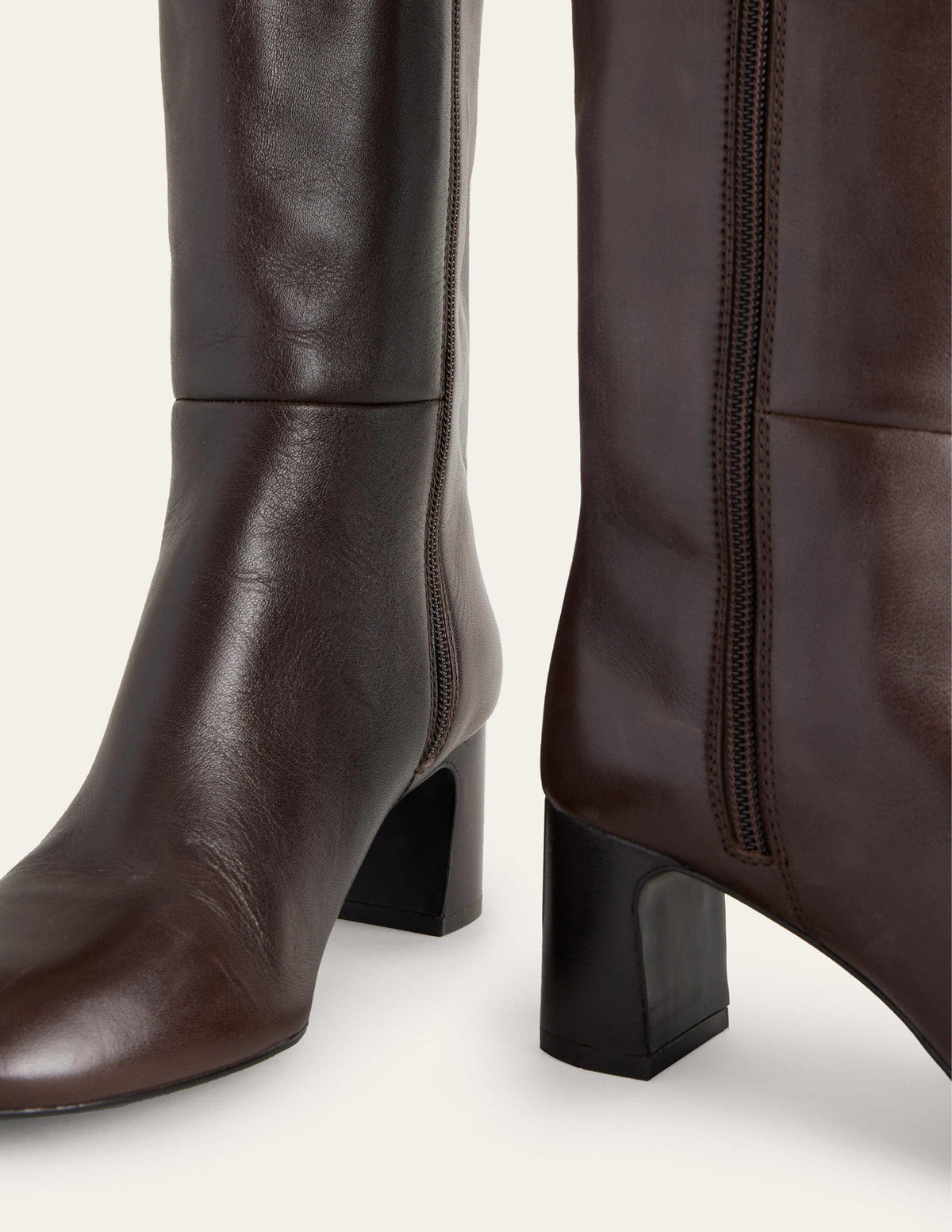 Erica Knee High Leather Boots-Chocolate Leather-6