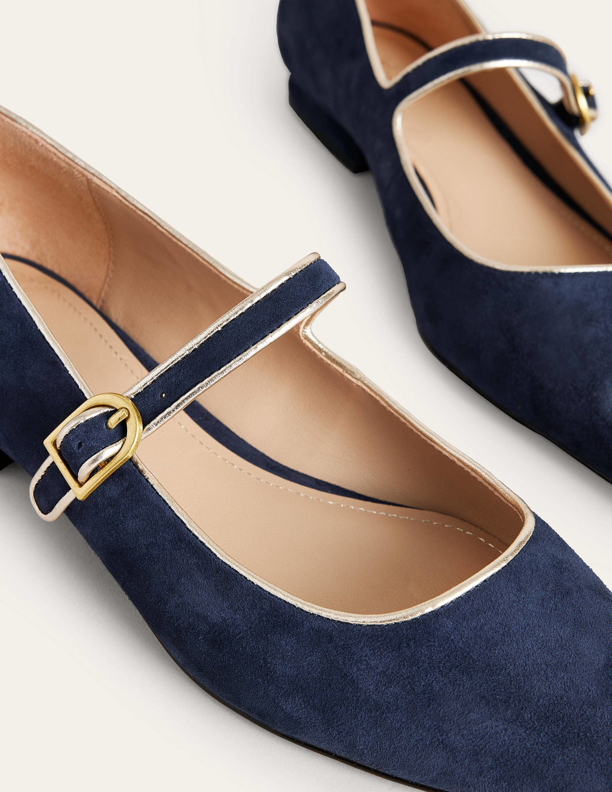 Riemchenschuhe mit spitzer Zehenpartie-Marineblau-3