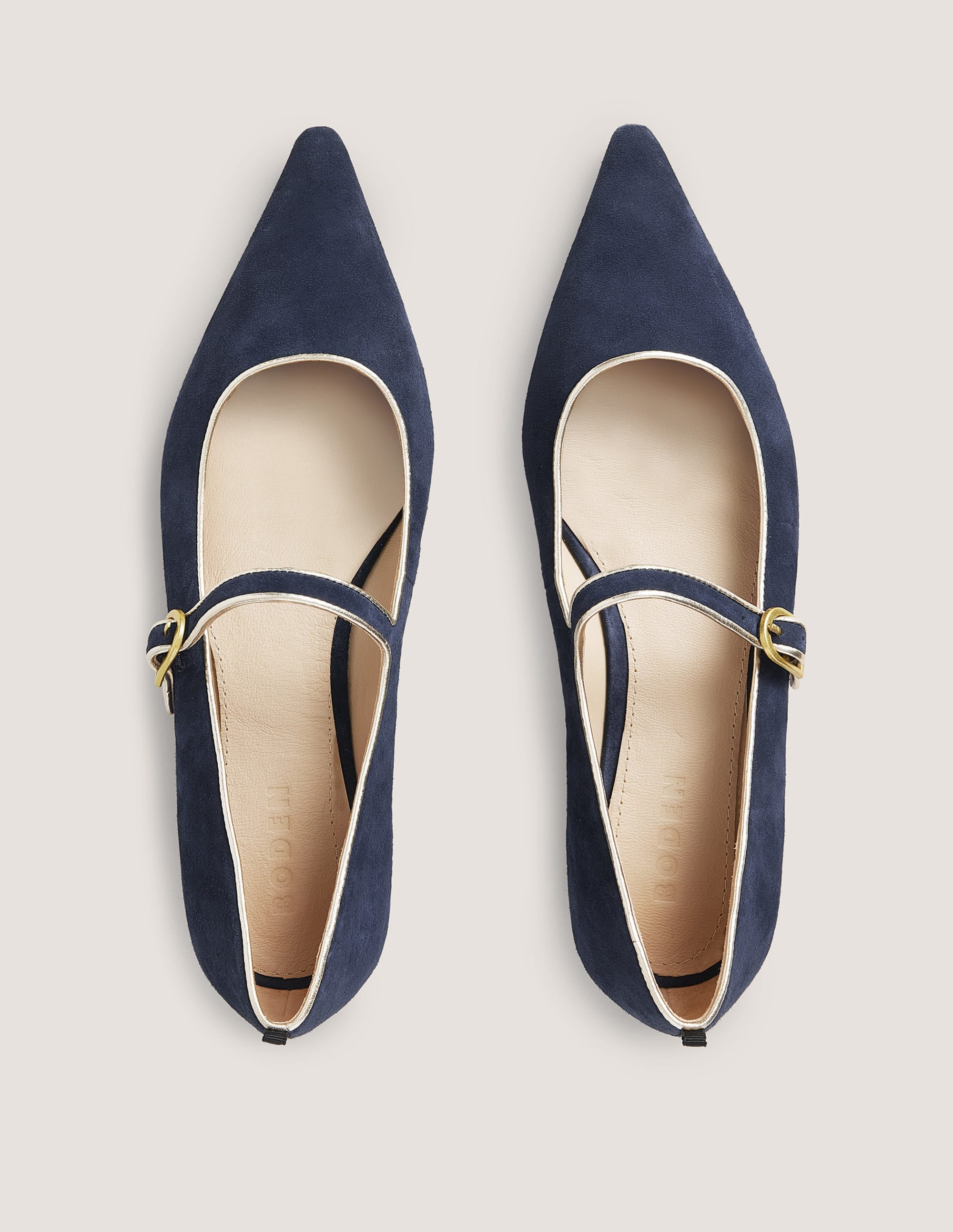Riemchenschuhe mit spitzer Zehenpartie-Marineblau - Image 4
