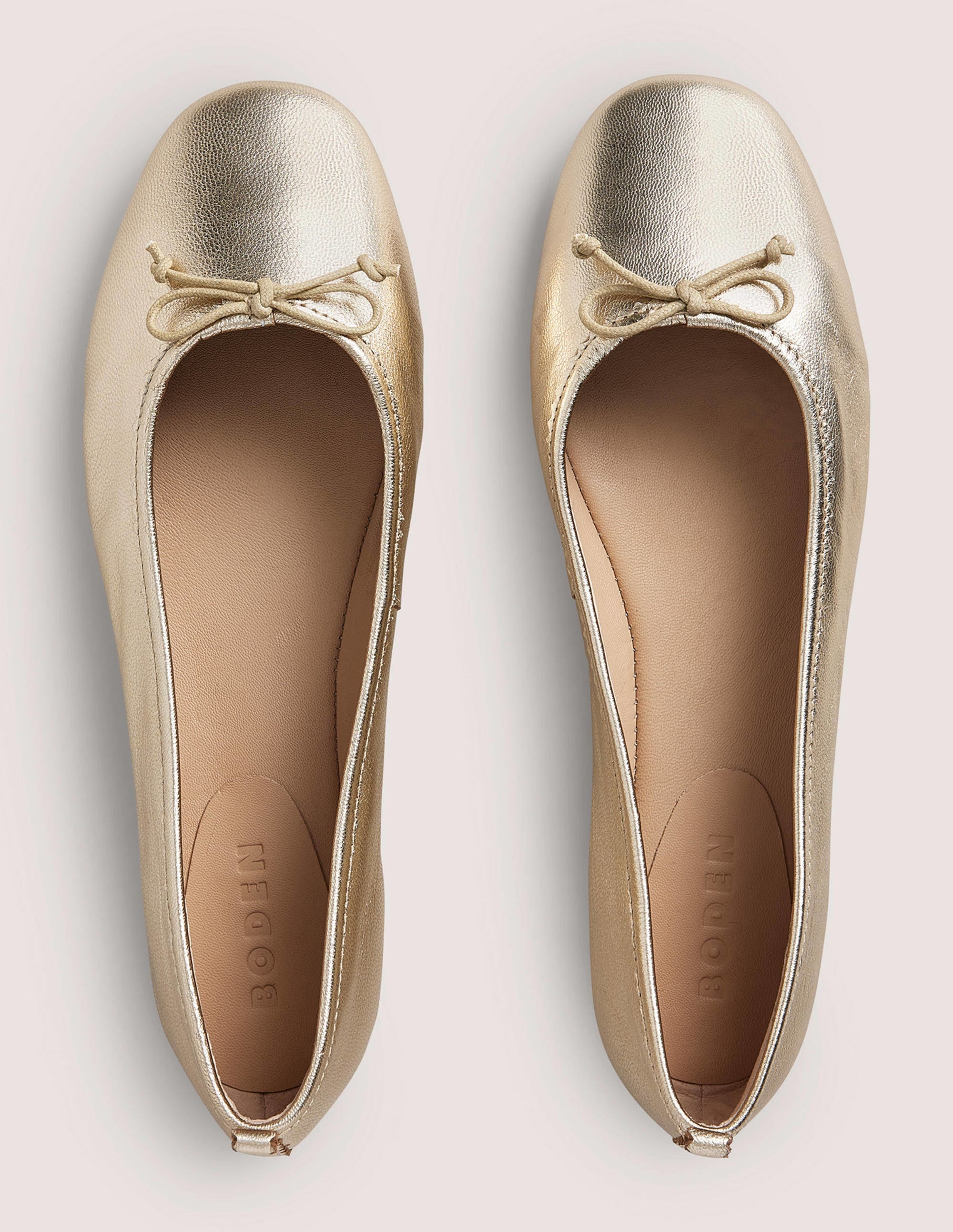 Kitty Flexi Sole Ballet Pumps-Gold - Image 5