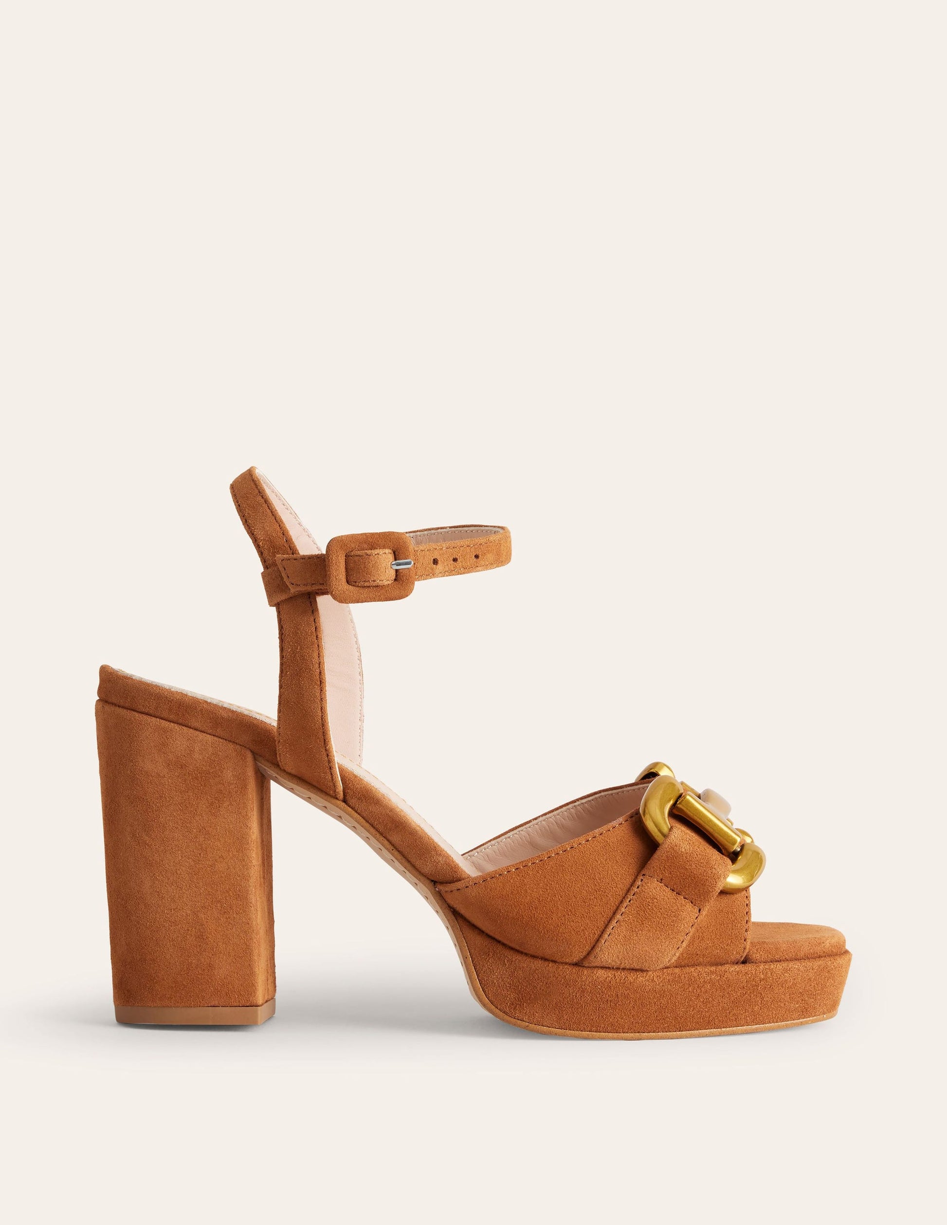 Plateau-Sandalen mit Trense-Lebkuchenbraun-1