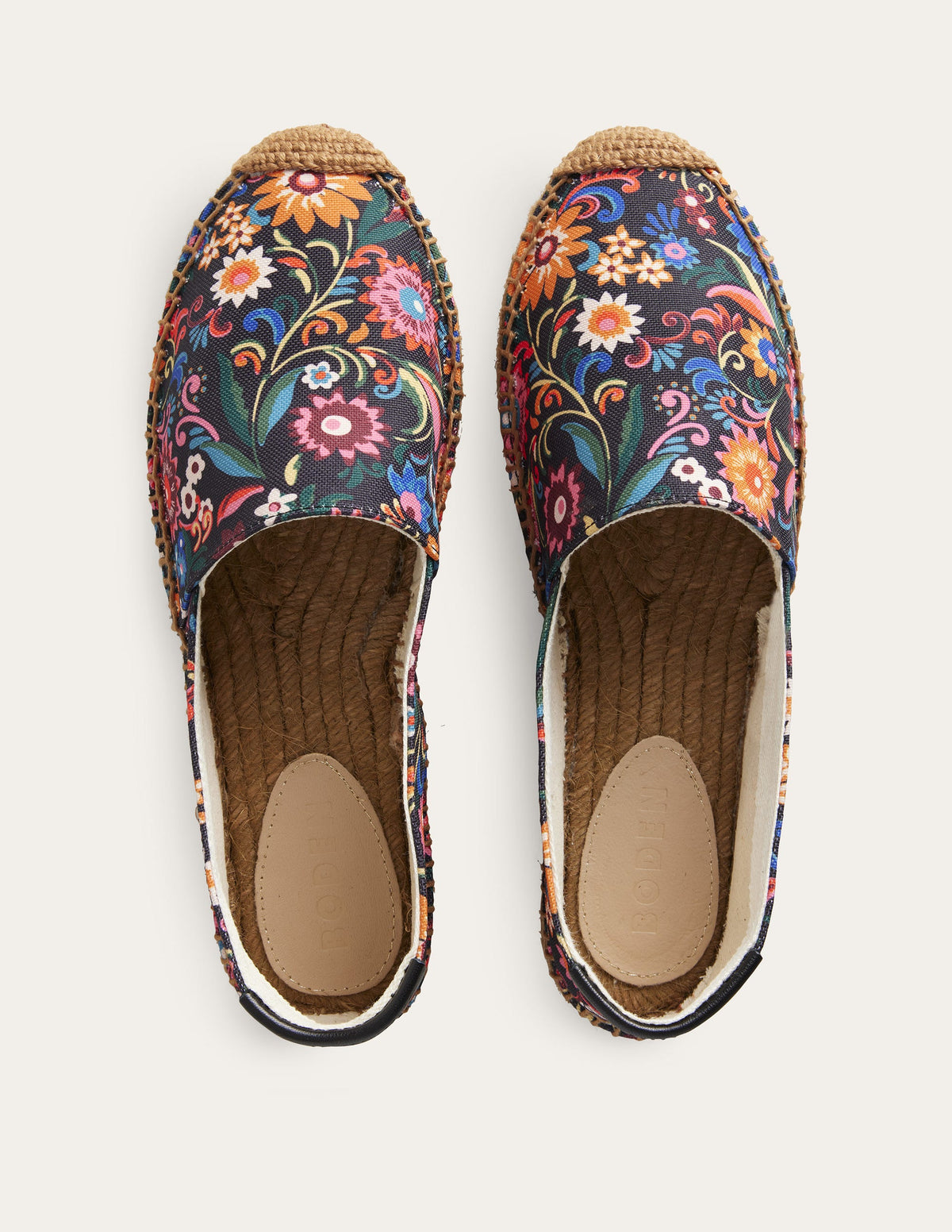 Classic Flat Espadrilles-Black, Gardenia Pop - Image 4