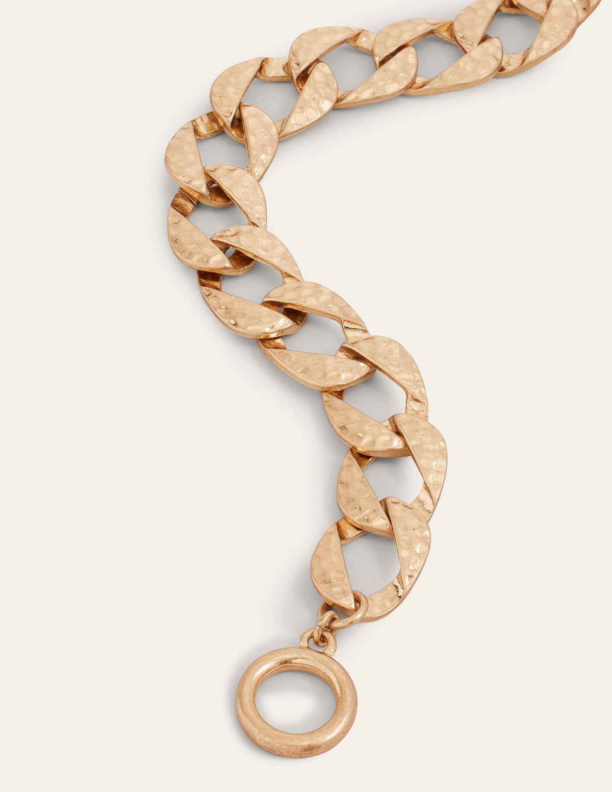Gehämmertes flaches Gliederarmband-Gold-2