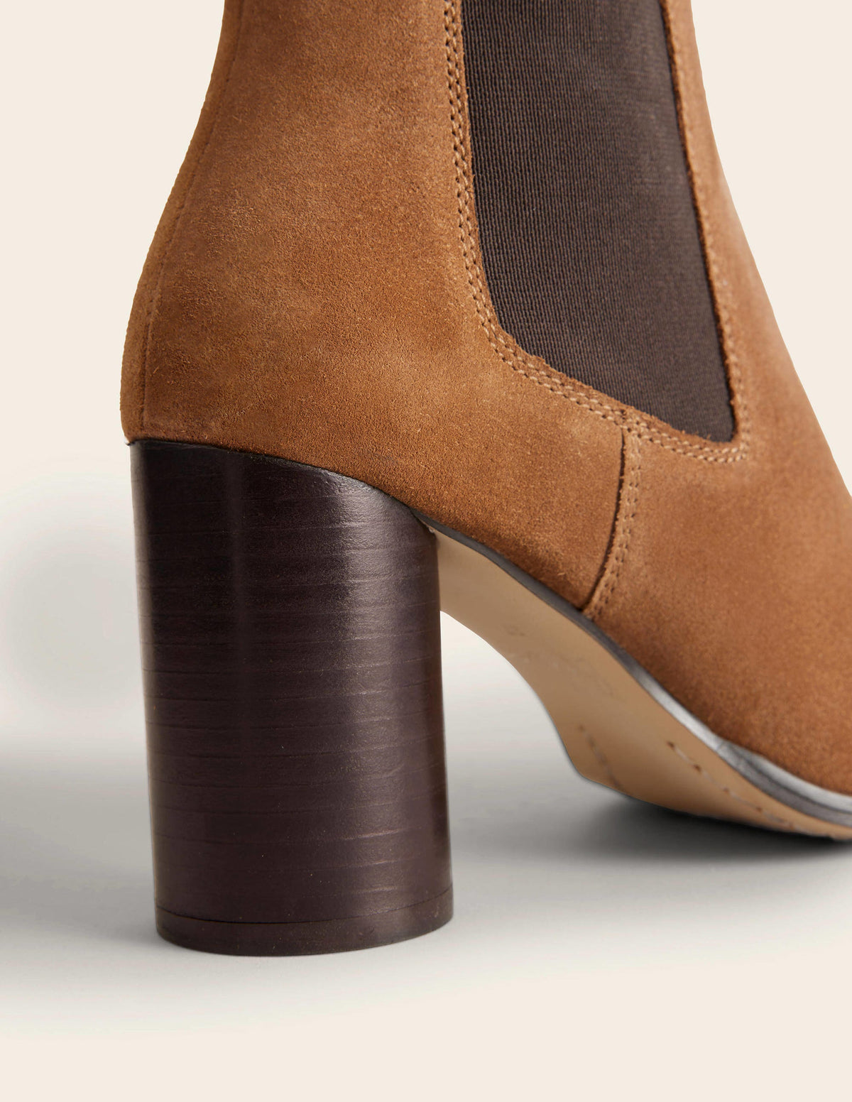 Chelsea-Boots mit Absatz-Goldbraun-4