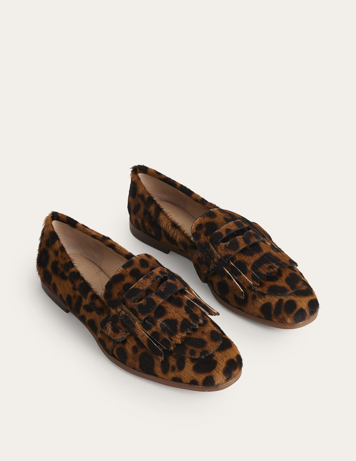 Pennyloafer mit Fransen-Leopardenmuster, Ponyhaar-2