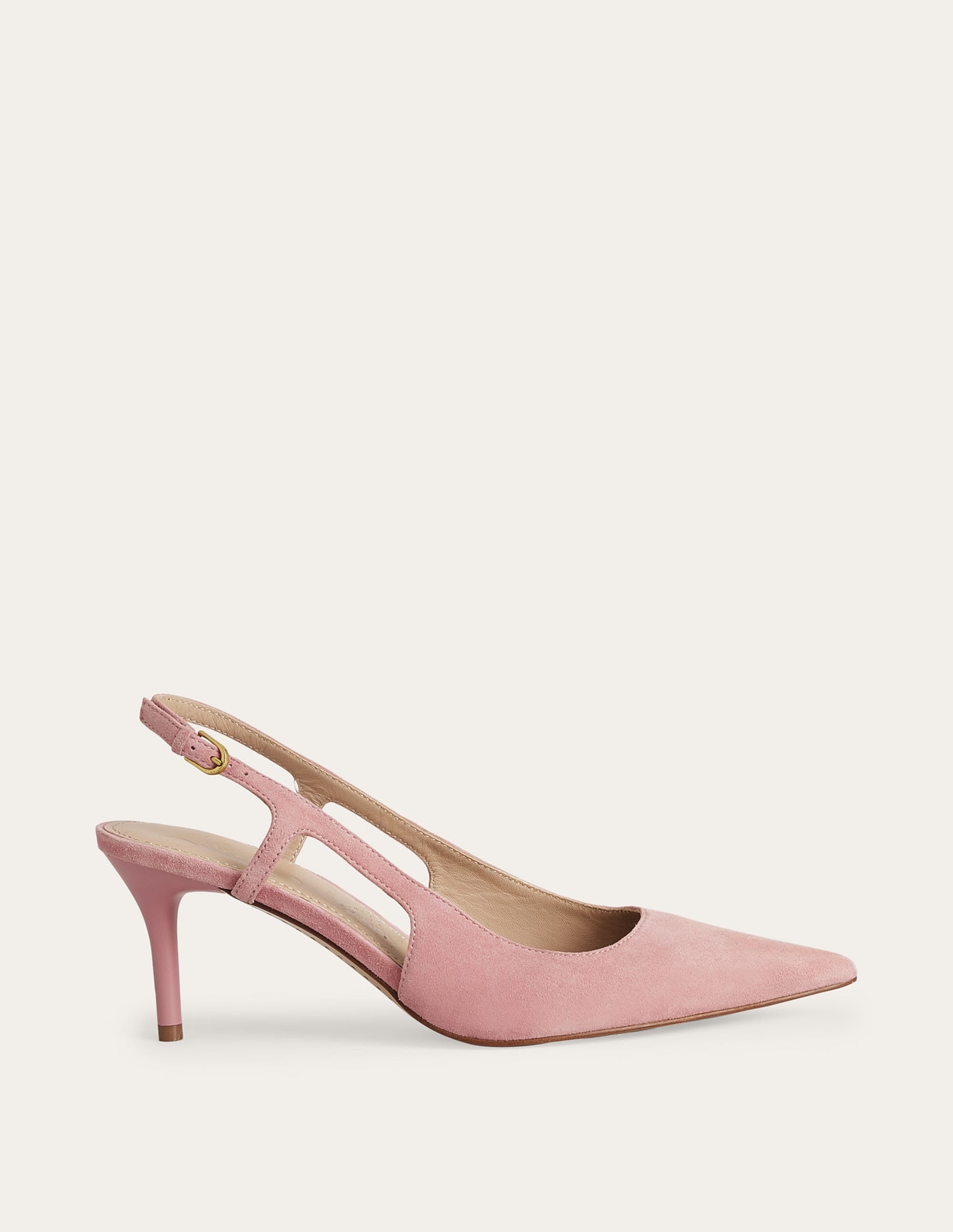 Riemchenpumps mit Cut-out-Pastellrosa, Velours-Ziegenleder - Image 3