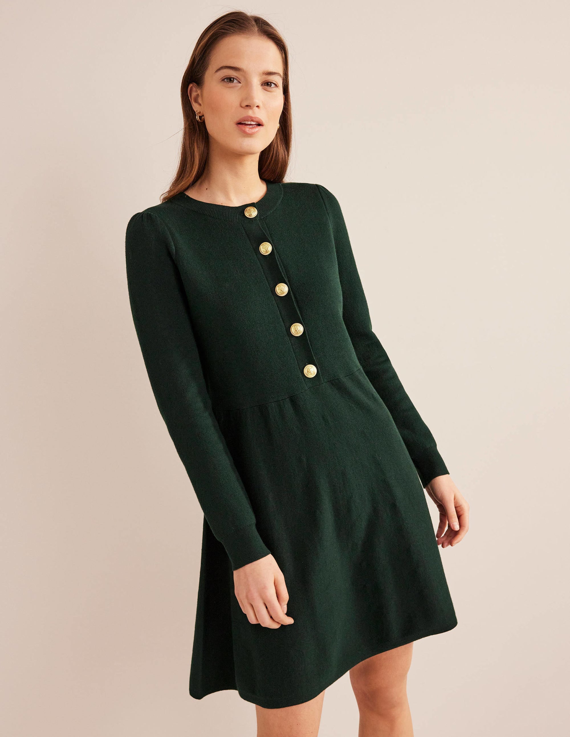 Lässiges Strick-Minikleid-Schwarzer Kaviar - Image 5